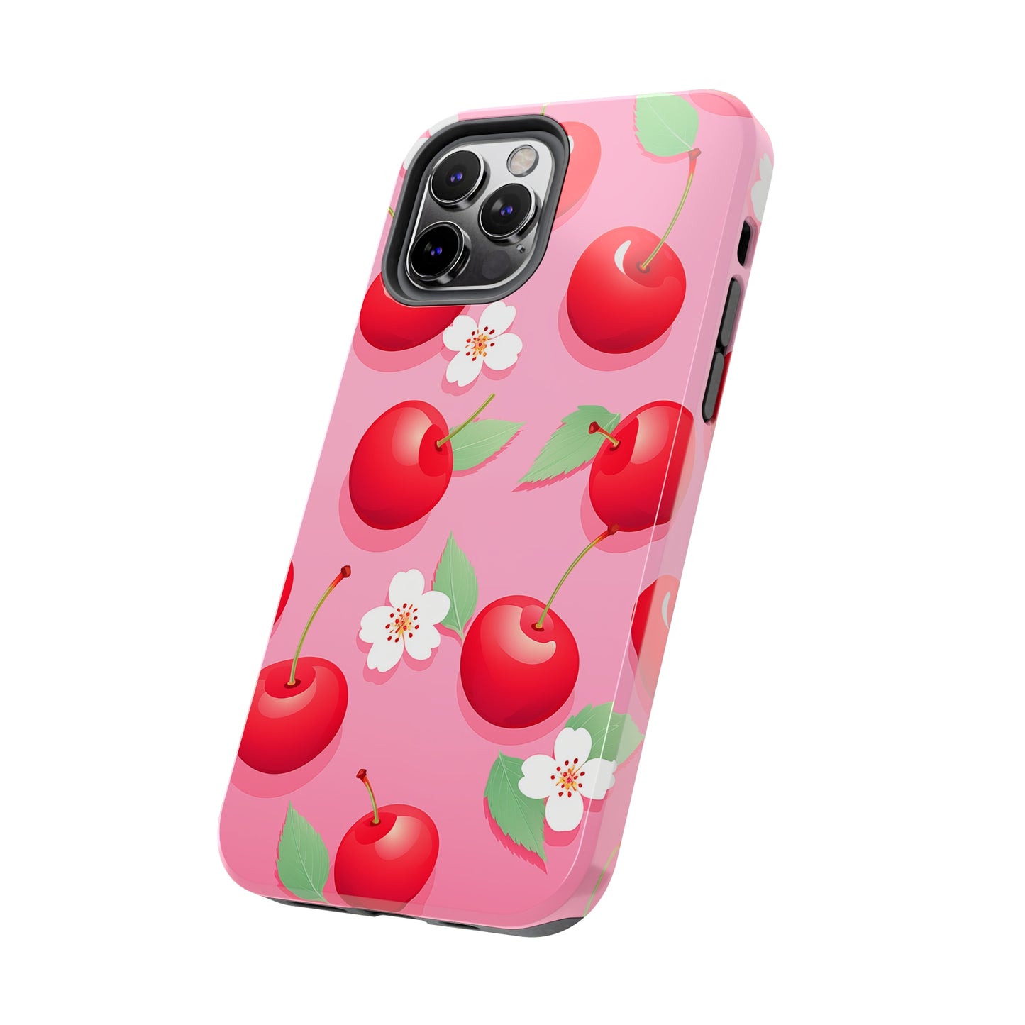 Cherries and Cherry Blossoms #03, iPhone 7, 8, X, 11, 12, 13, 14, 15+ case.