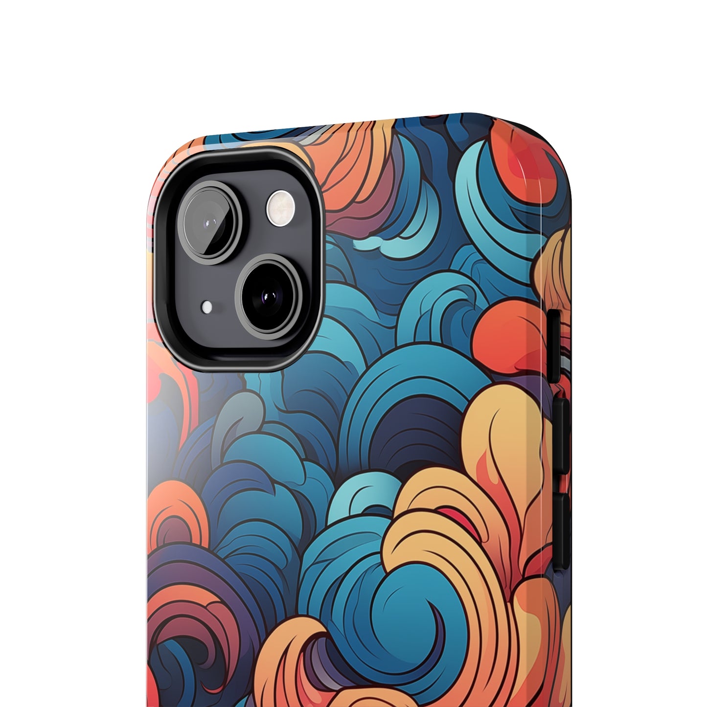 Abstract Swirls, iPhone 7, 8, X, 11, 12, 13, 14, 15+ case.