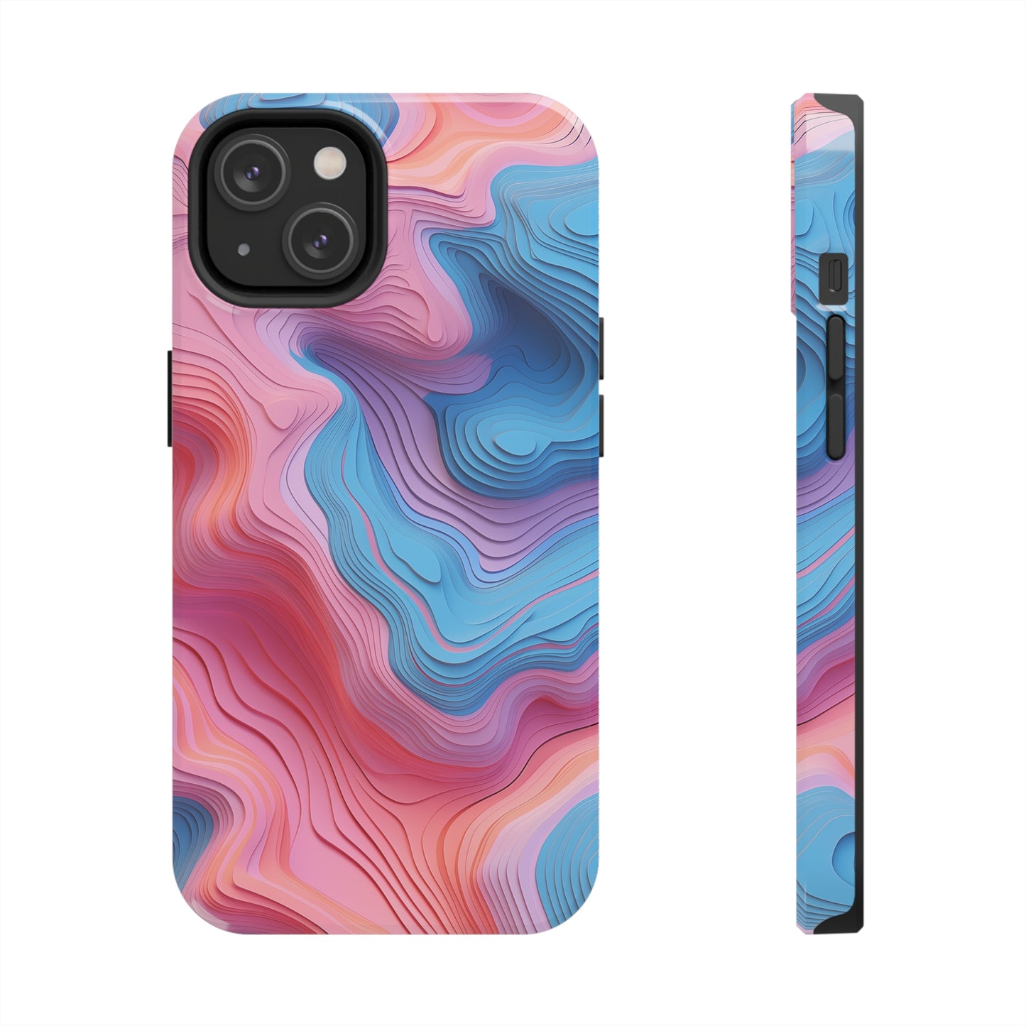 Topographical #02, iPhone 7, 8, X, 11, 12, 13, 14, 15+ case.