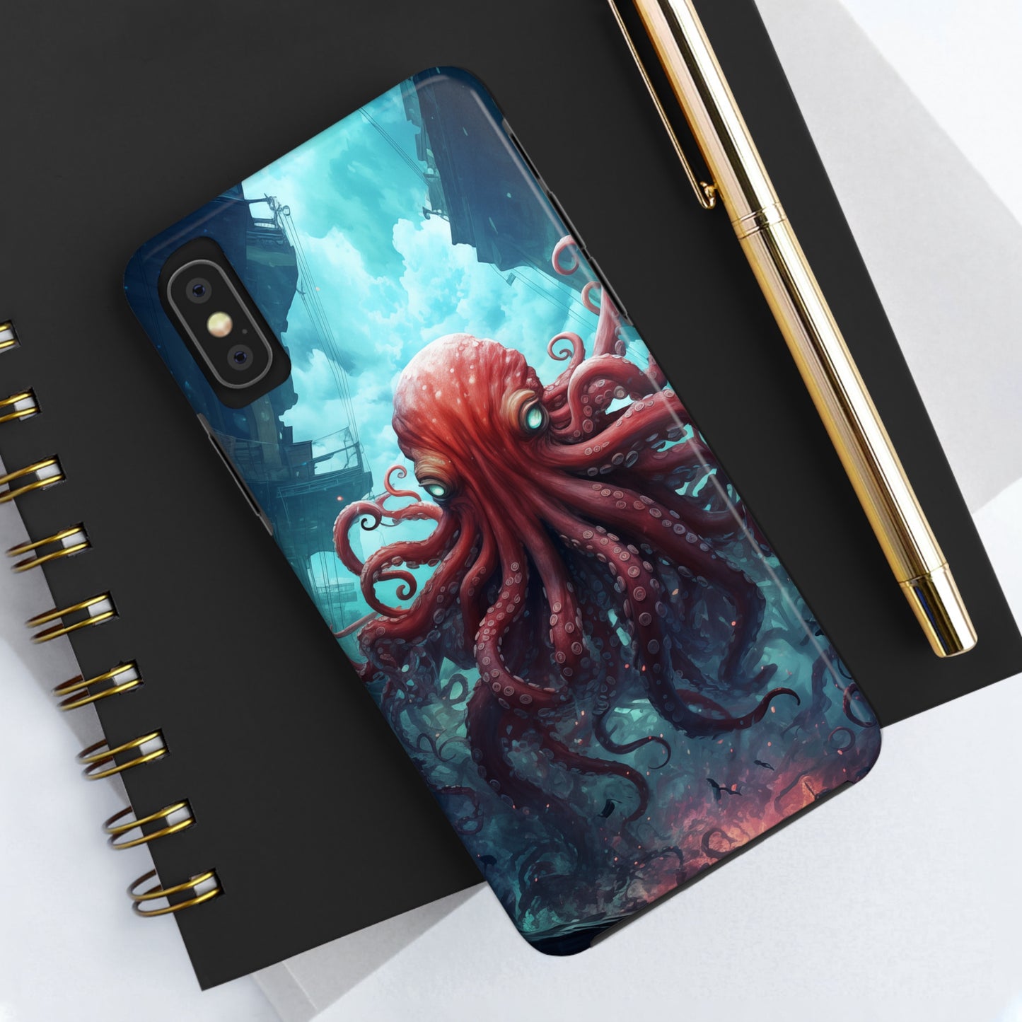 Octopus #01, iPhone 7, 8, X, 11, 12, 13, 14, 15+ case.