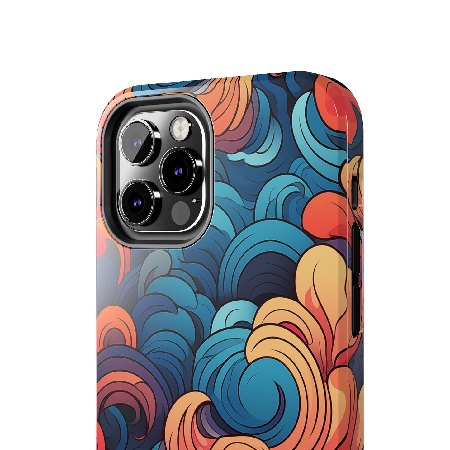 Abstract Swirls, iPhone 7, 8, X, 11, 12, 13, 14, 15+ case.