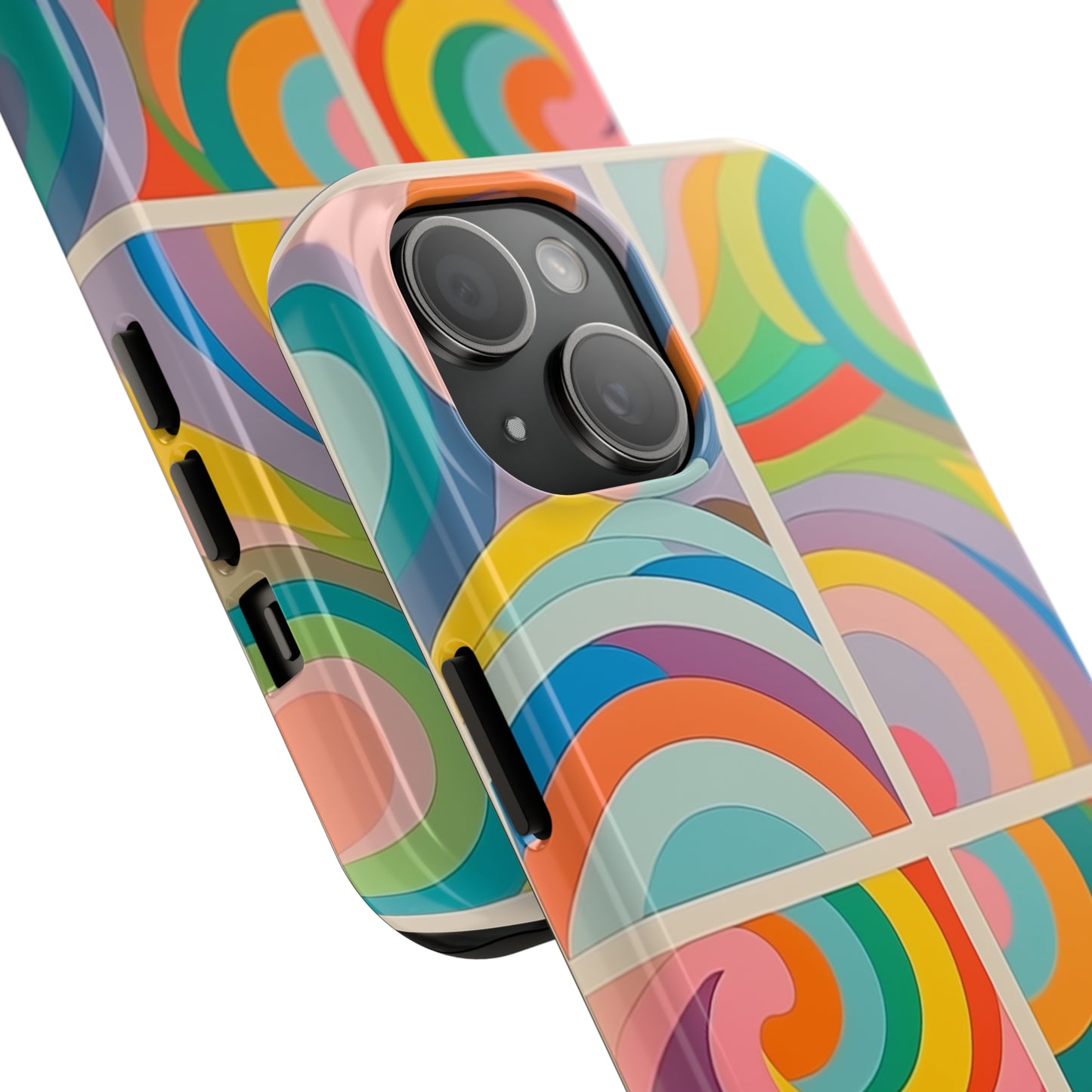 Abstract Colorful Lines #03, iPhone 7, 8, X, 11, 12, 13, 14, 15+ case.