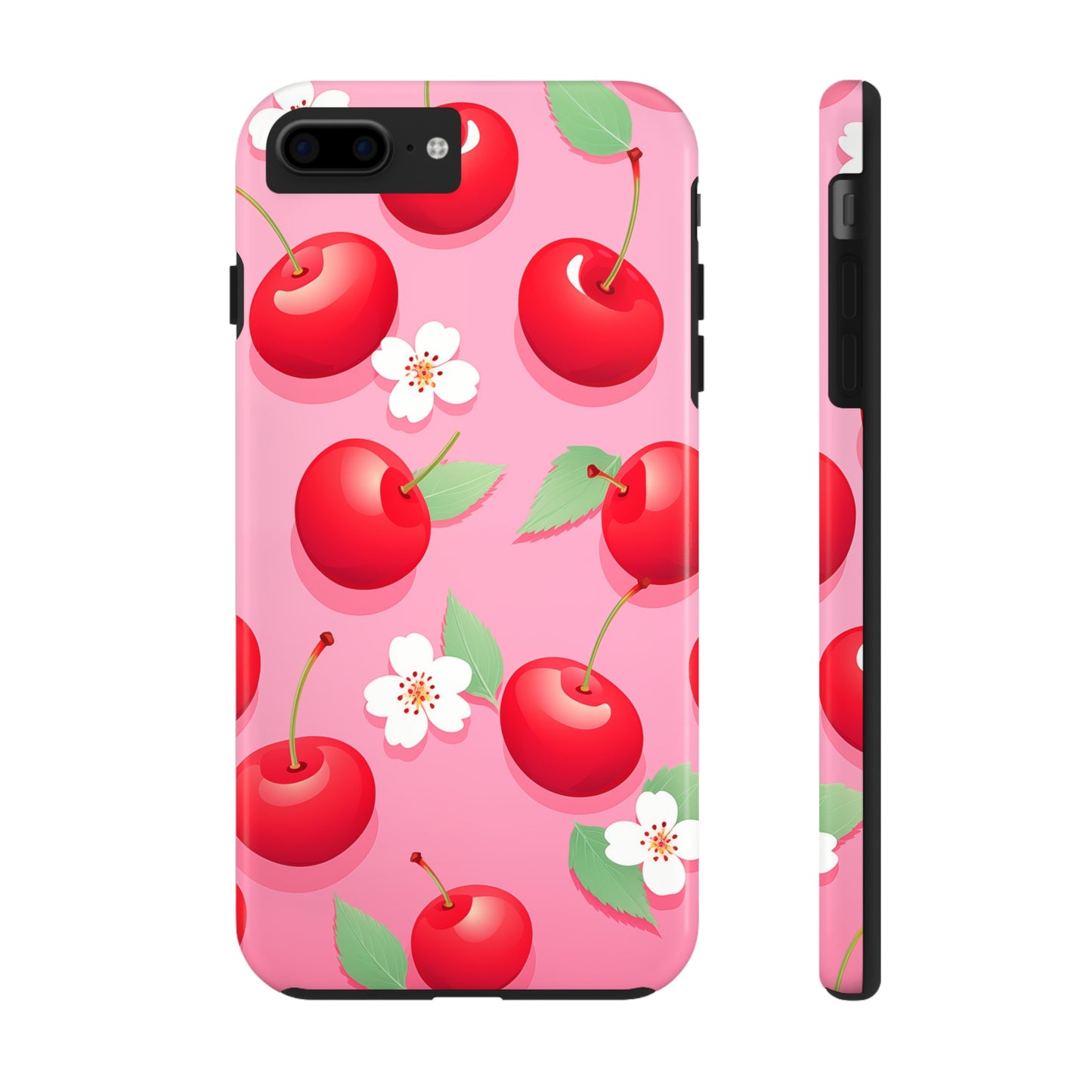 Cherries and Cherry Blossoms #03, iPhone 7, 8, X, 11, 12, 13, 14, 15+ case.