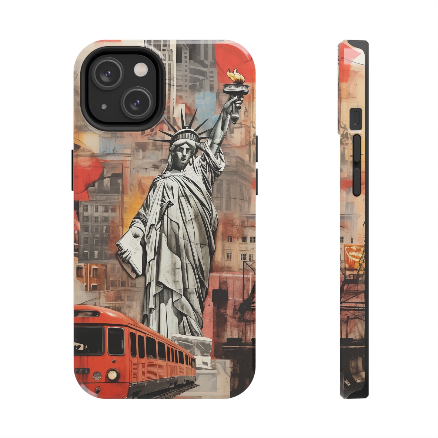 New York City, Statue of Liberty, iPhone 7, 8, X, 11, 12, 13, 14, 15+ case.