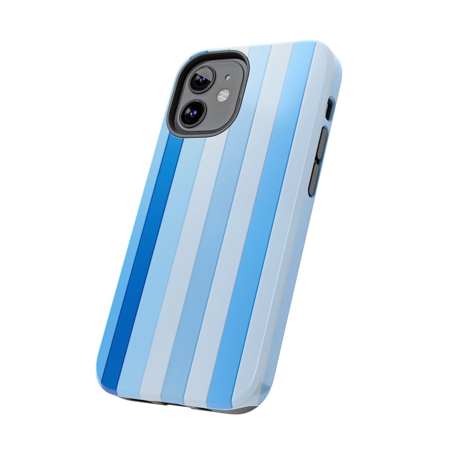 Blue stripes #01, iPhone 7, 8, X, 11, 12, 13, 14, 15+ case.