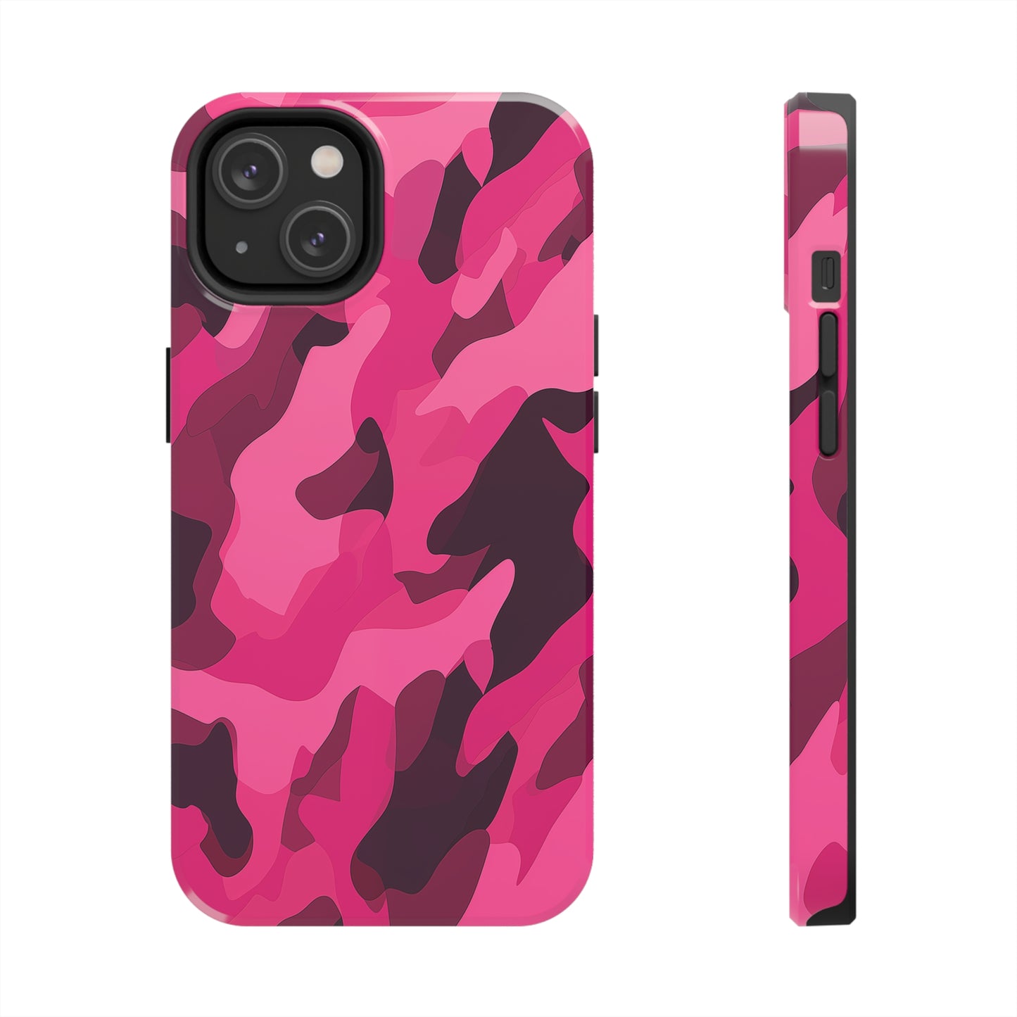 Pink Camouflage, iPhone 7, 8, X, 11, 12, 13, 14, 15+ case.