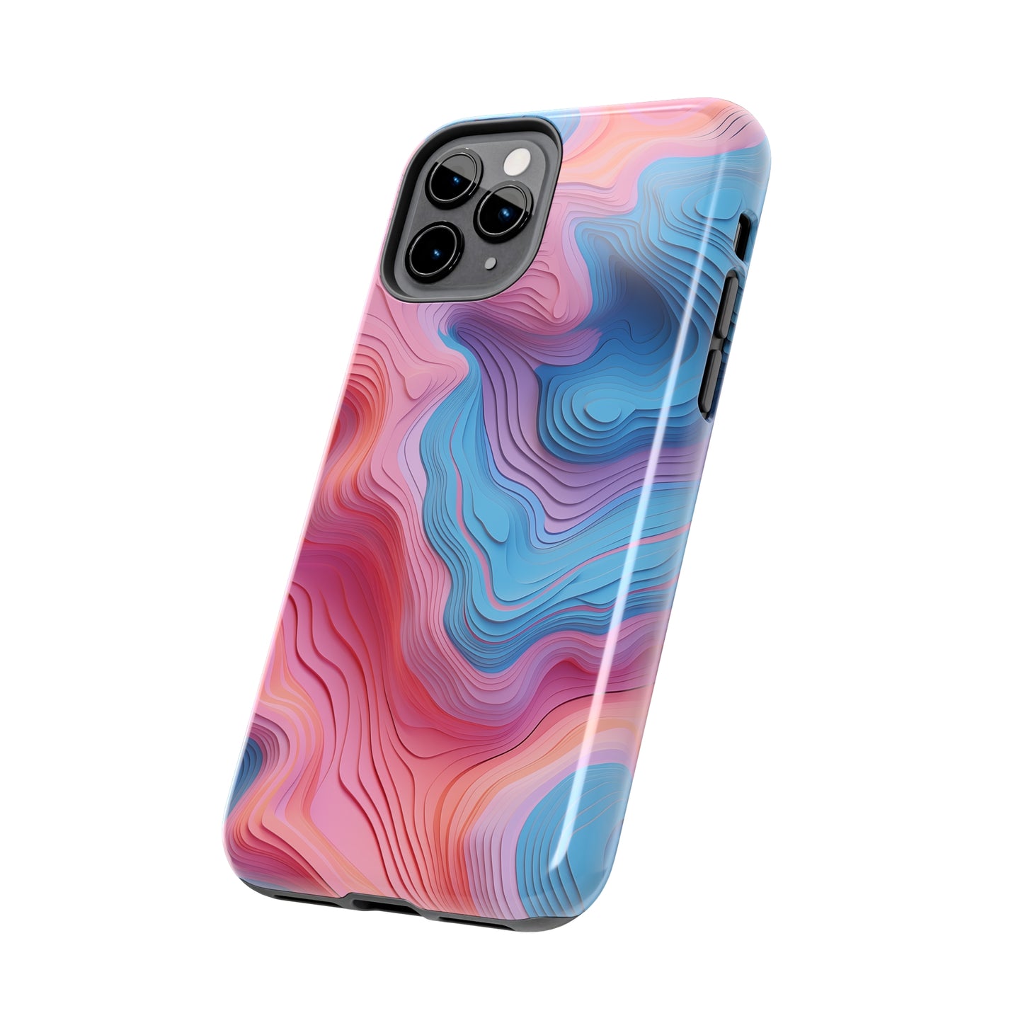 Topographical #02, iPhone 7, 8, X, 11, 12, 13, 14, 15+ case.