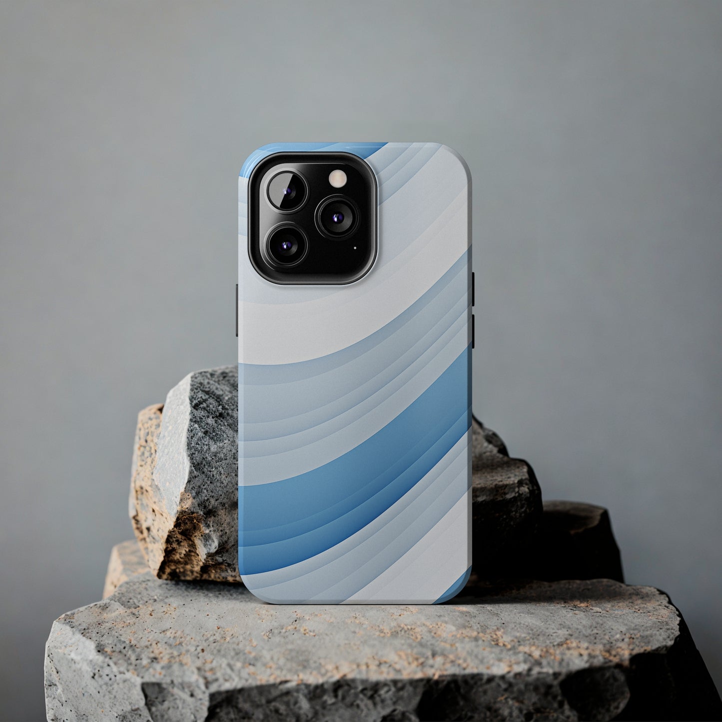 Blue Stripes #02, iPhone 7, 8, X, 11, 12, 13, 14, 15+ case.