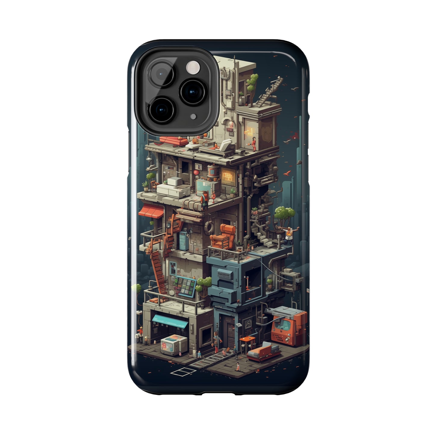 8-bit Complex #05, iPhone 7, 8, X, 11, 12, 13, 14, 15+ case.