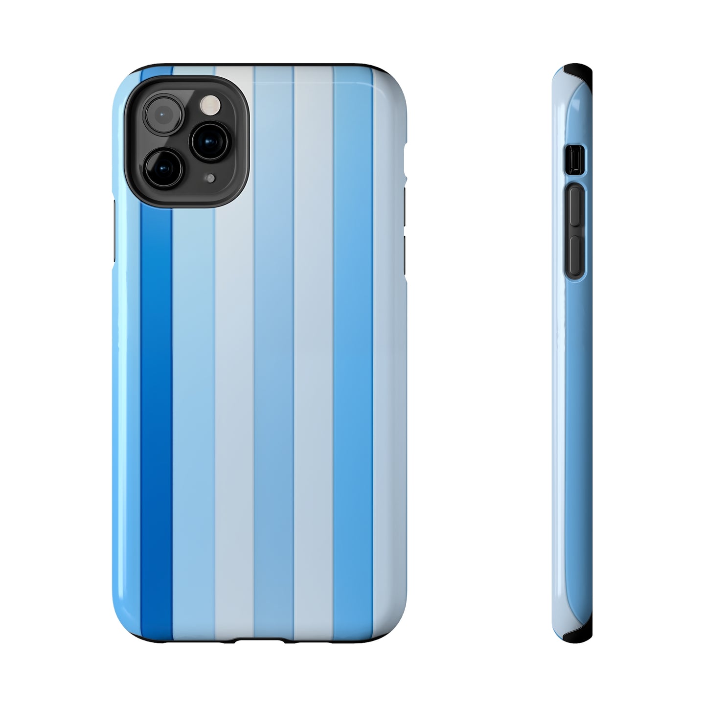 Blue stripes #01, iPhone 7, 8, X, 11, 12, 13, 14, 15+ case.