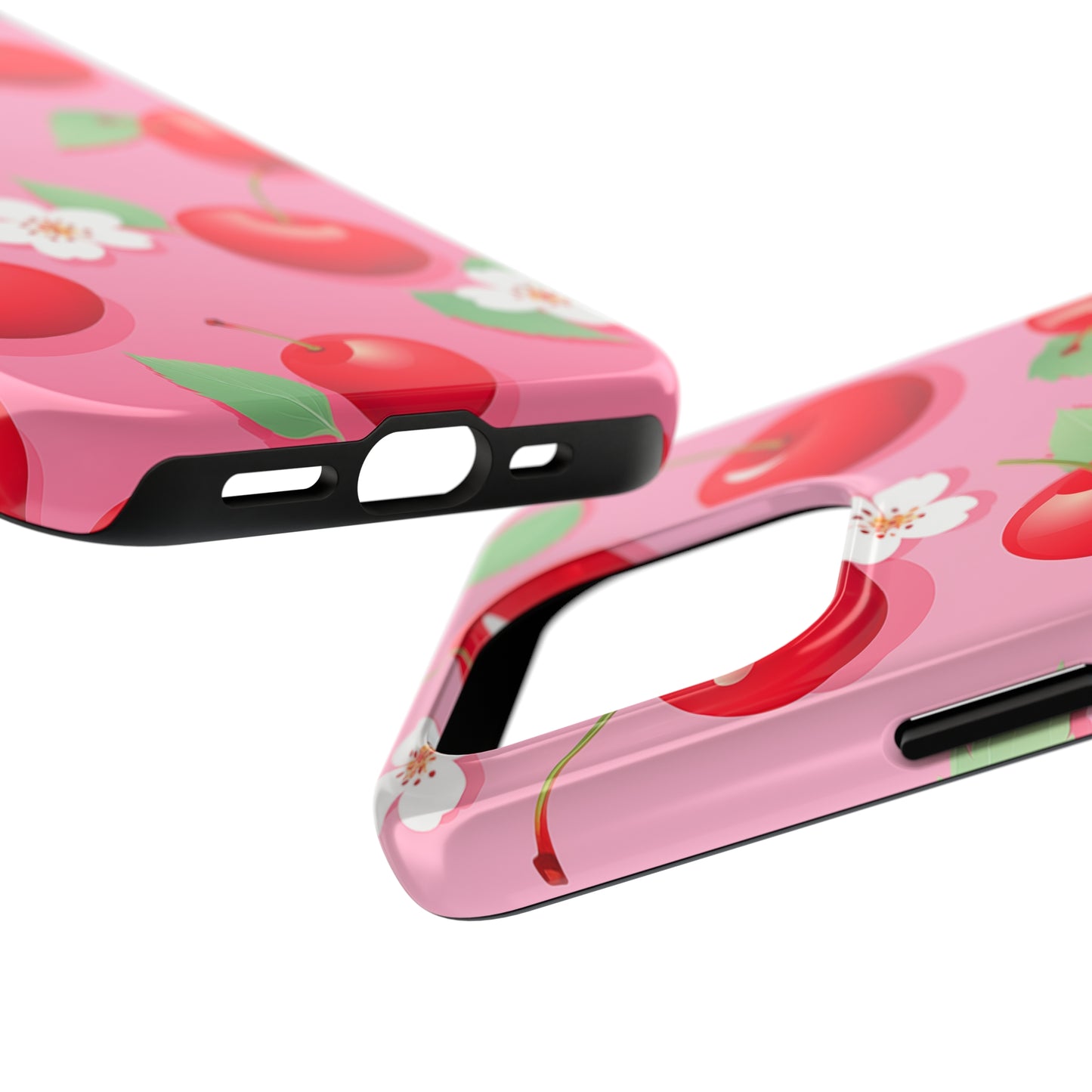 Cherries and Cherry Blossoms #03, iPhone 7, 8, X, 11, 12, 13, 14, 15+ case.