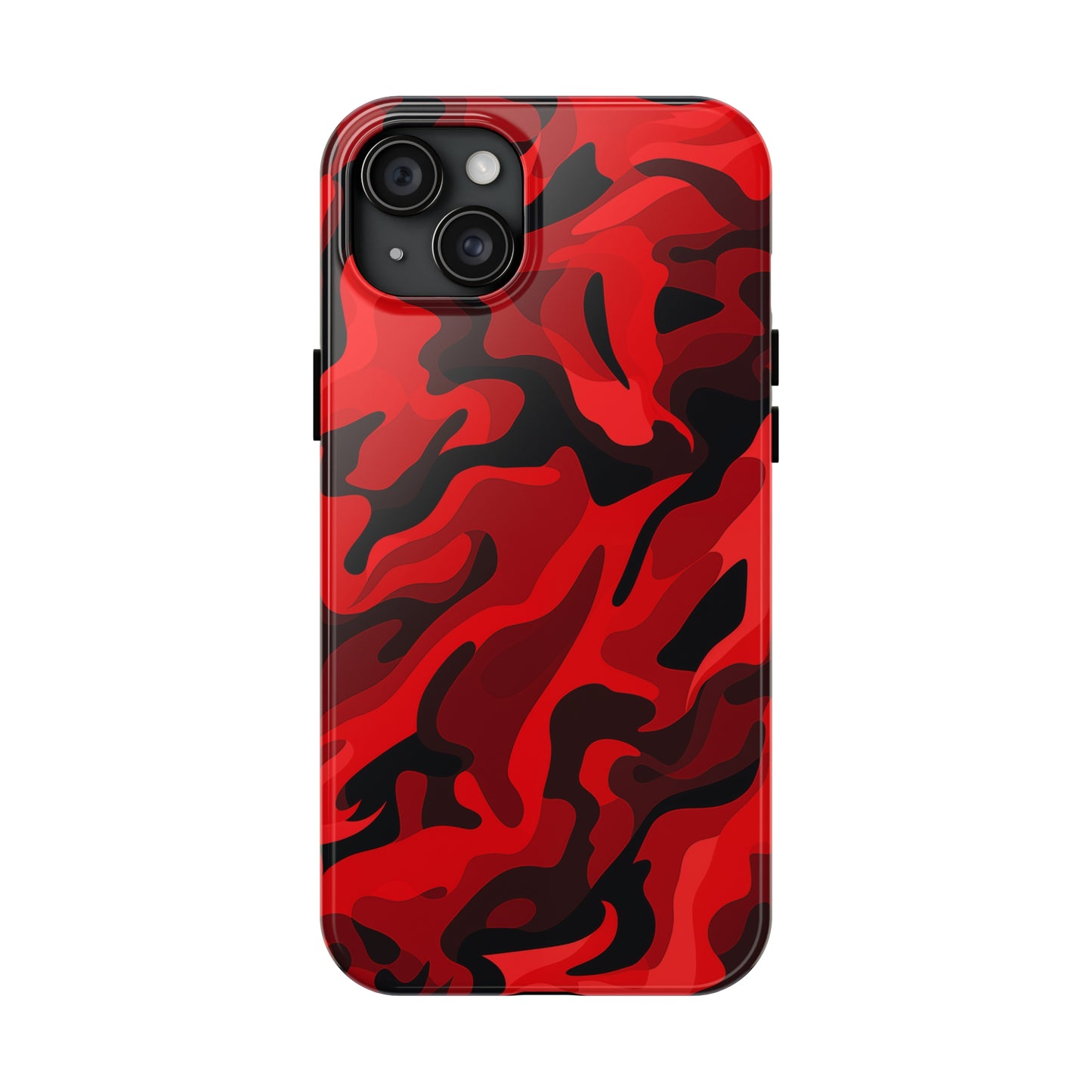 Red Camouflage, iPhone 7, 8, X, 11, 12, 13, 14, 15+ case.