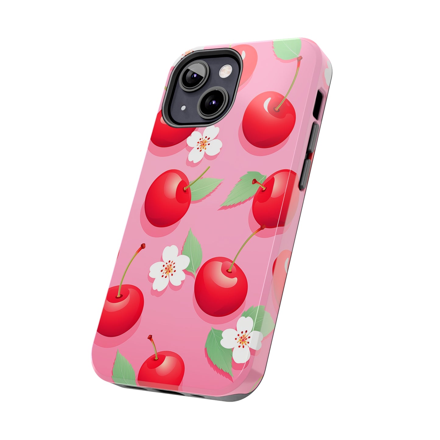 Cherries and Cherry Blossoms #03, iPhone 7, 8, X, 11, 12, 13, 14, 15+ case.