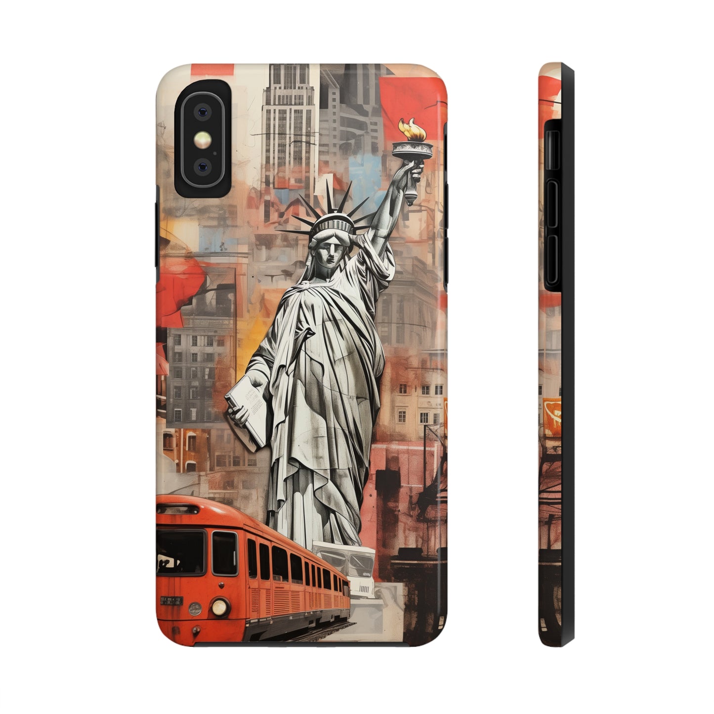 New York City, Statue of Liberty, iPhone 7, 8, X, 11, 12, 13, 14, 15+ case.