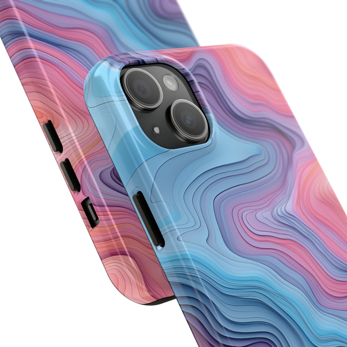 Topographical, iPhone 7, 8, X, 11, 12, 13, 14, 15+ case.