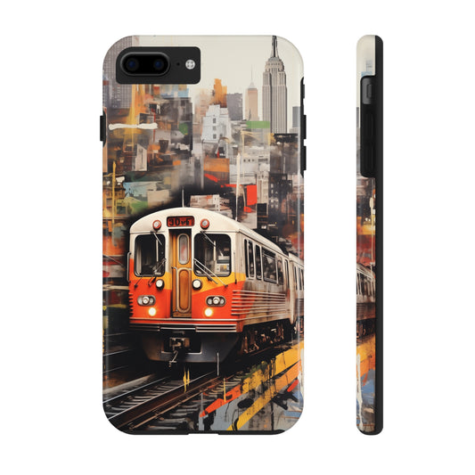 New York City, subway, iPhone 7, 8, X, 11, 12, 13, 14, 15+ case.