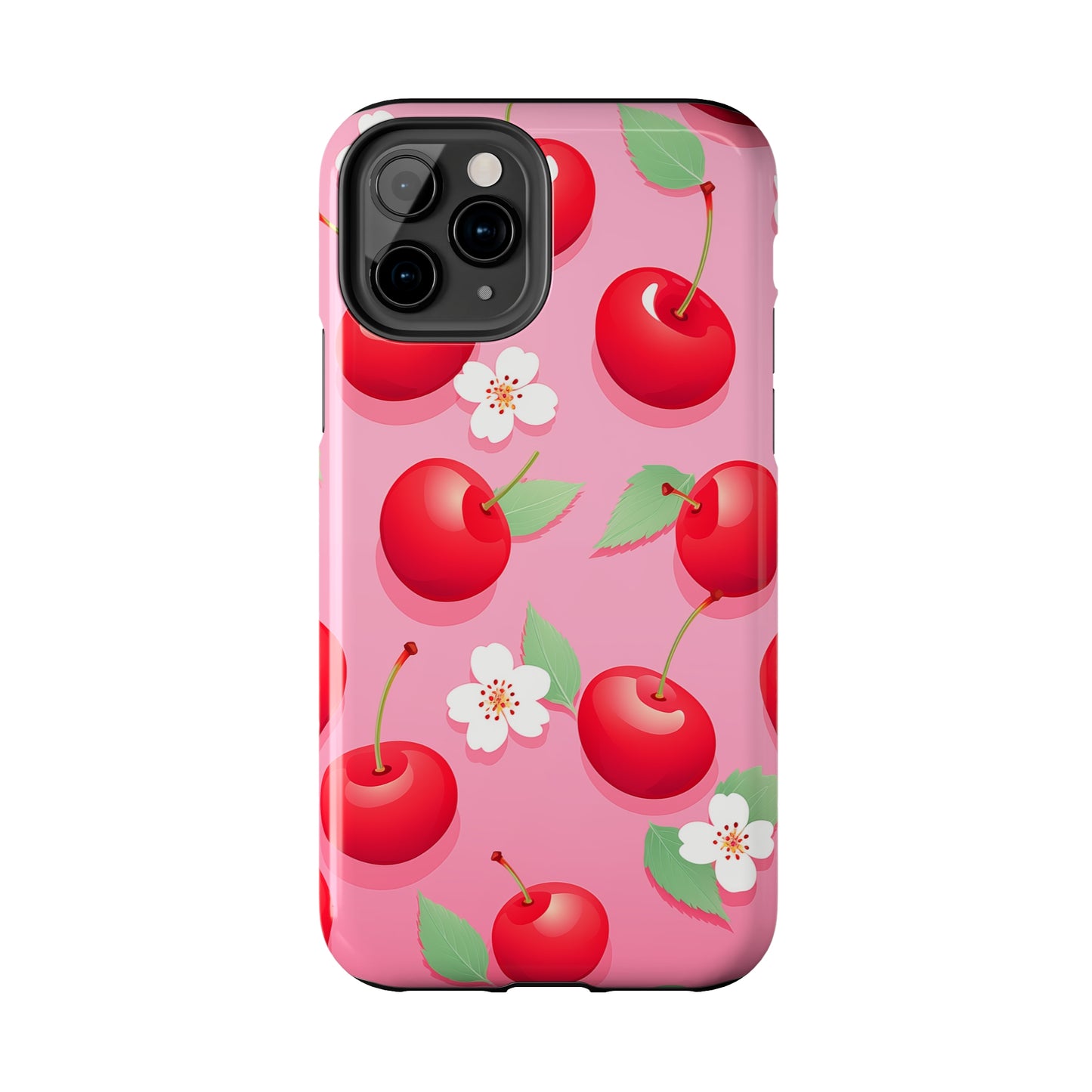 Cherries and Cherry Blossoms #03, iPhone 7, 8, X, 11, 12, 13, 14, 15+ case.