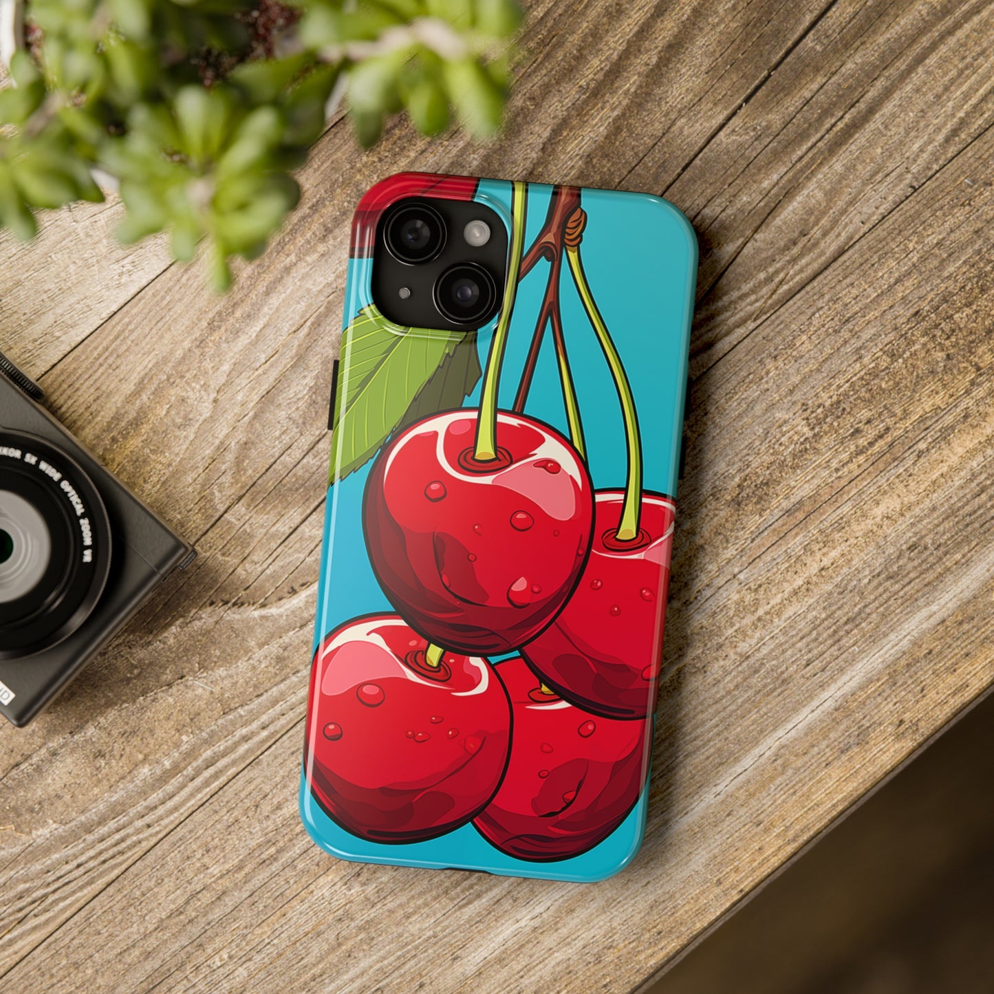 Cherries #09, iPhone 7, 8, X, 11, 12, 13, 14, 15+ case.