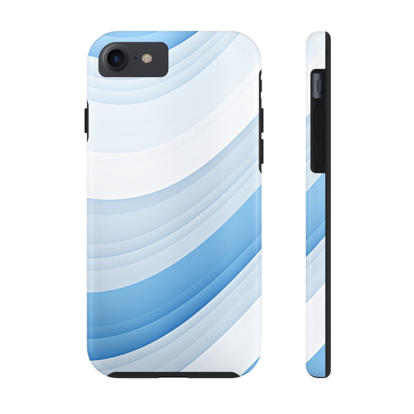 Blue Stripes #02, iPhone 7, 8, X, 11, 12, 13, 14, 15+ case.