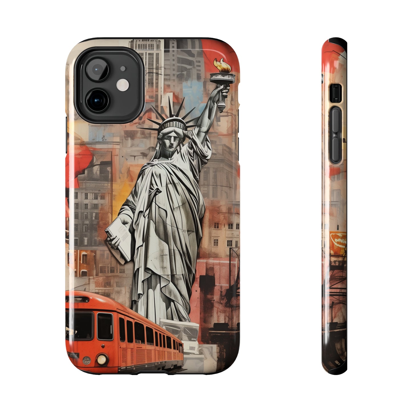 New York City, Statue of Liberty, iPhone 7, 8, X, 11, 12, 13, 14, 15+ case.