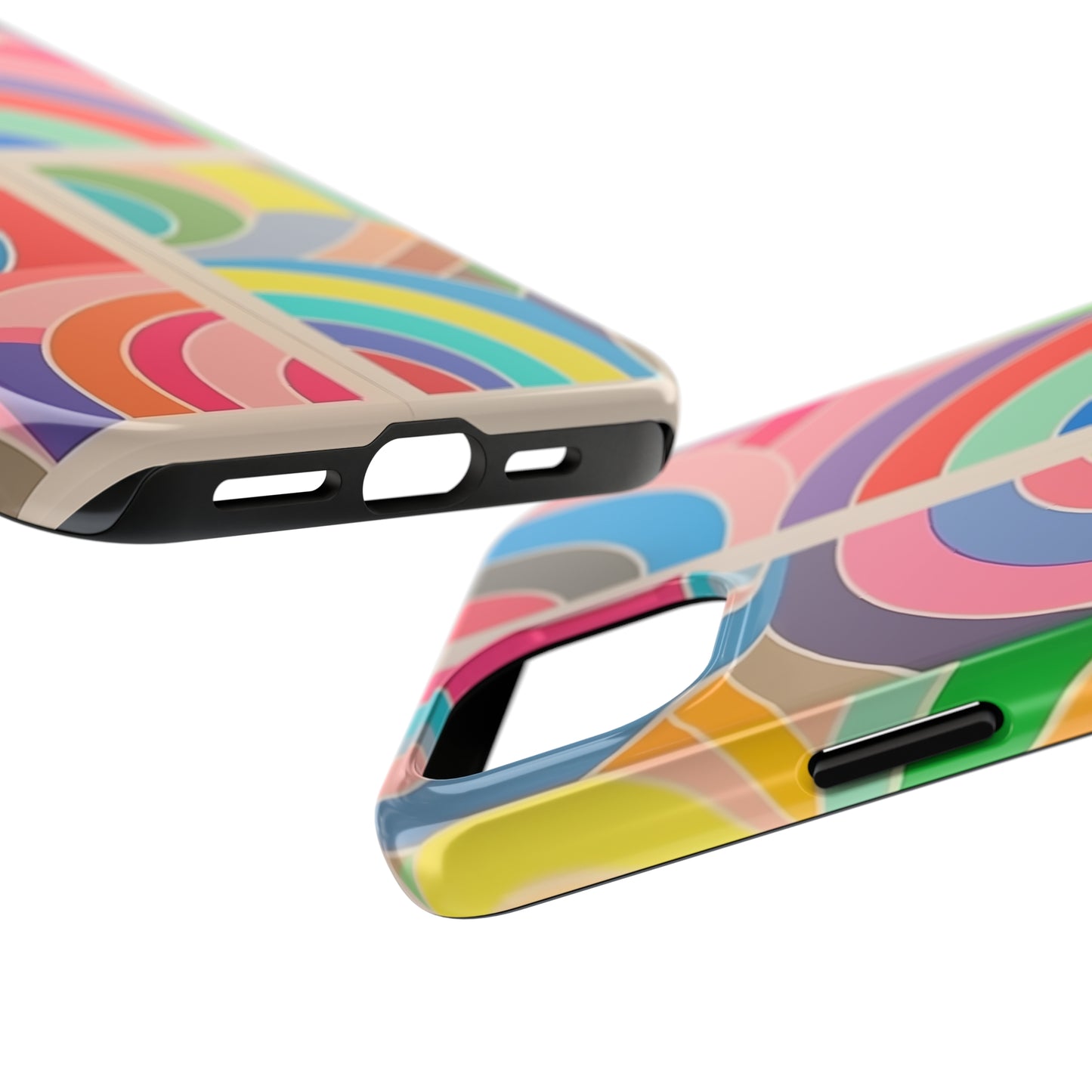 Abstract Colorful Lines, iPhone 7, 8, X, 11, 12, 13, 14, 15+ case.