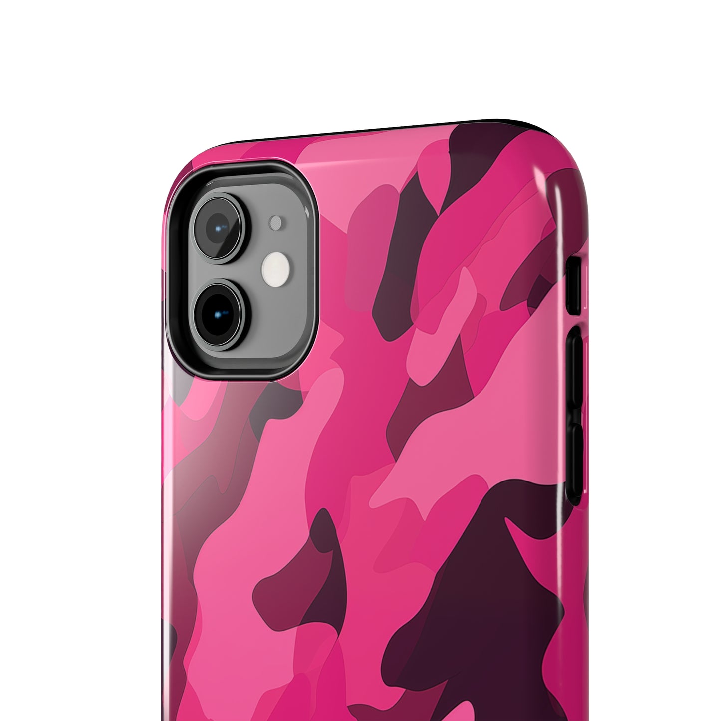 Pink Camouflage, iPhone 7, 8, X, 11, 12, 13, 14, 15+ case.