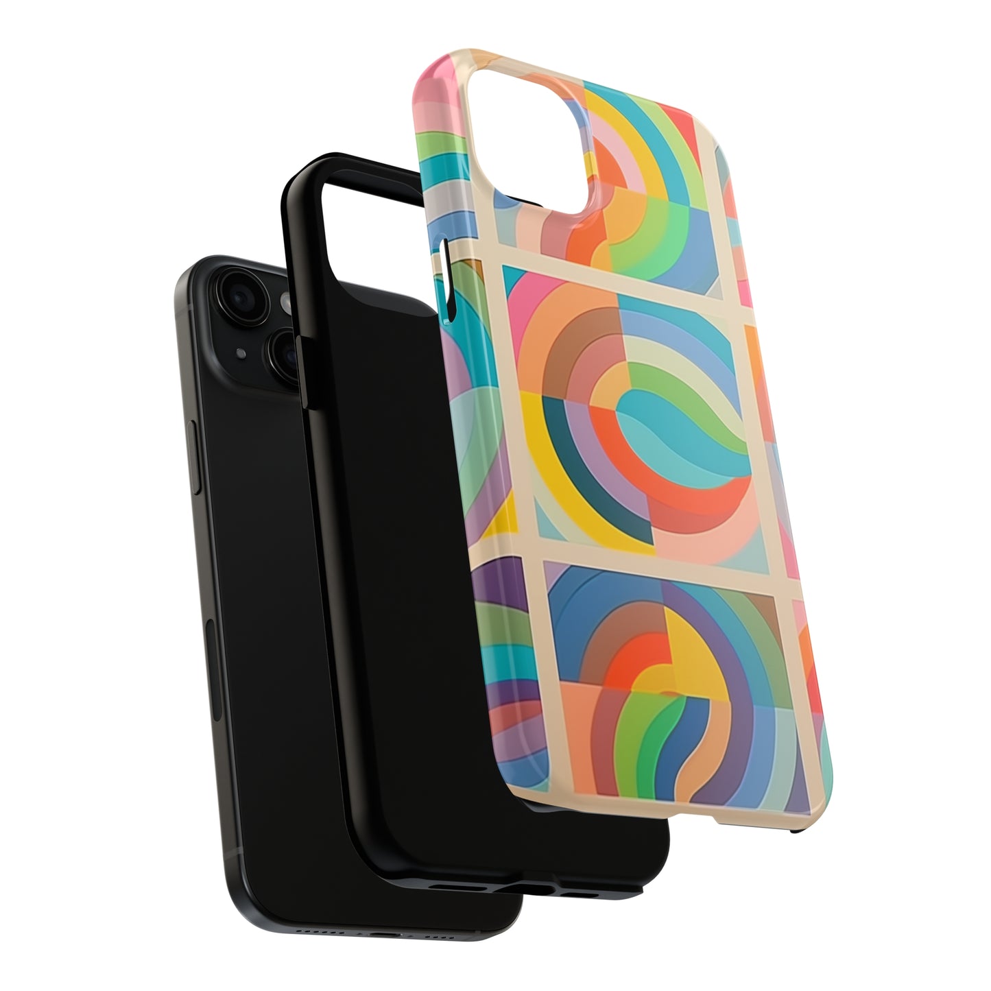 Abstract Colorful Lines #02, iPhone 7, 8, X, 11, 12, 13, 14, 15+ case.