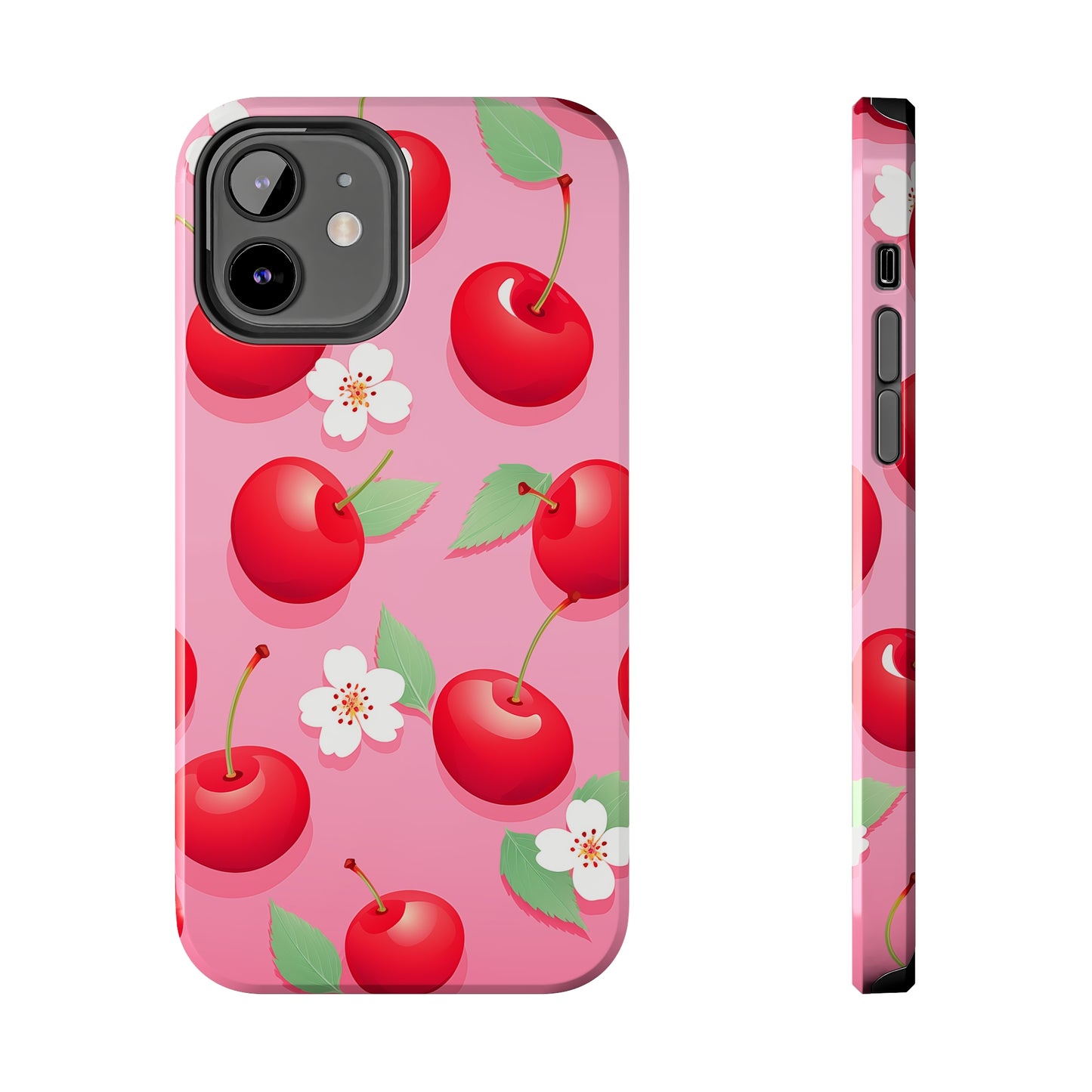 Cherries and Cherry Blossoms #03, iPhone 7, 8, X, 11, 12, 13, 14, 15+ case.