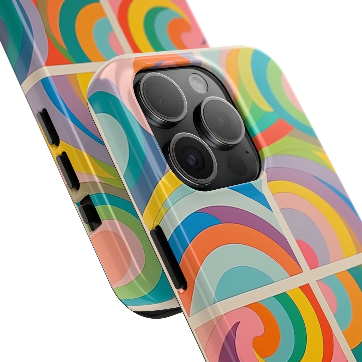 Abstract Colorful Lines #03, iPhone 7, 8, X, 11, 12, 13, 14, 15+ case.