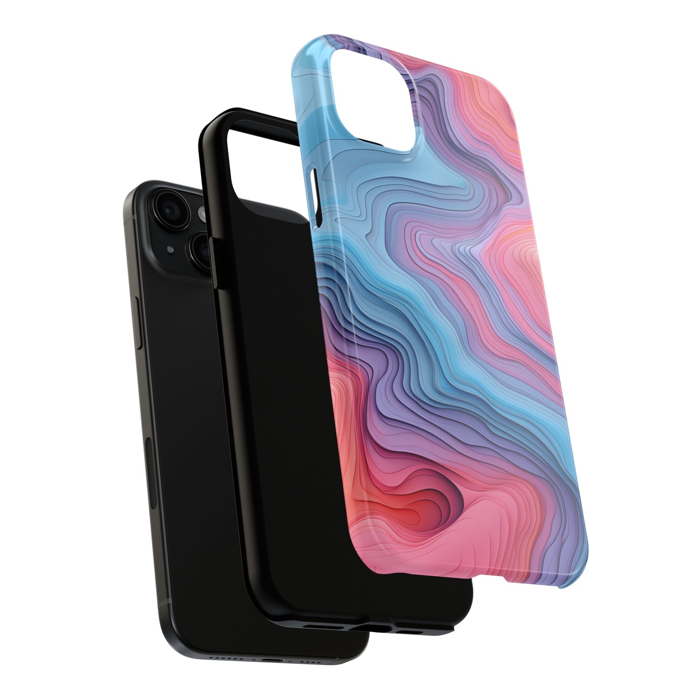 Topographical, iPhone 7, 8, X, 11, 12, 13, 14, 15+ case.