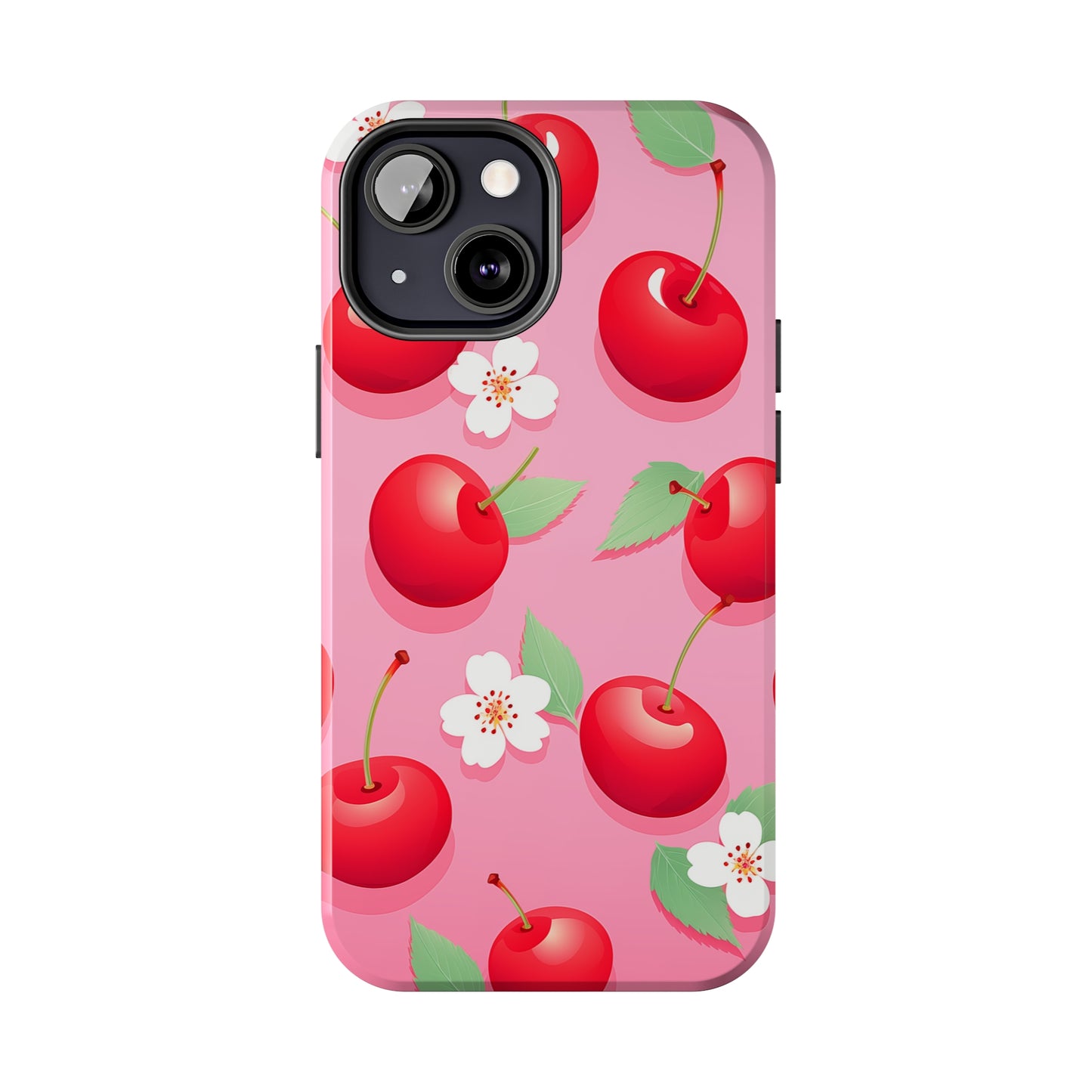 Cherries and Cherry Blossoms #03, iPhone 7, 8, X, 11, 12, 13, 14, 15+ case.