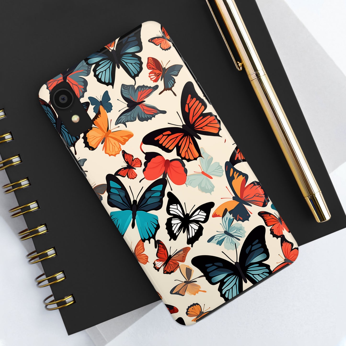 Butterflies #02, iPhone 7, 8, X, 11, 12, 13, 14, 15+ case.