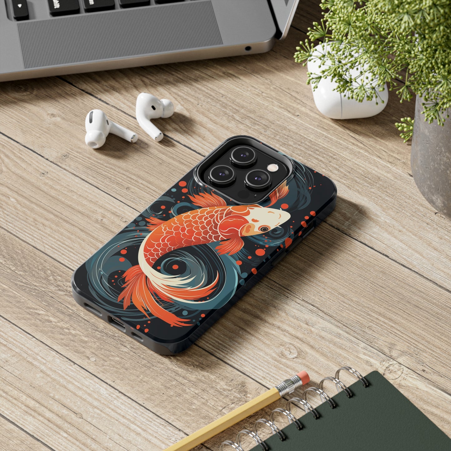 Koi fish #04, iPhone 7, 8, X, 11, 12, 13, 14, 15+ case.