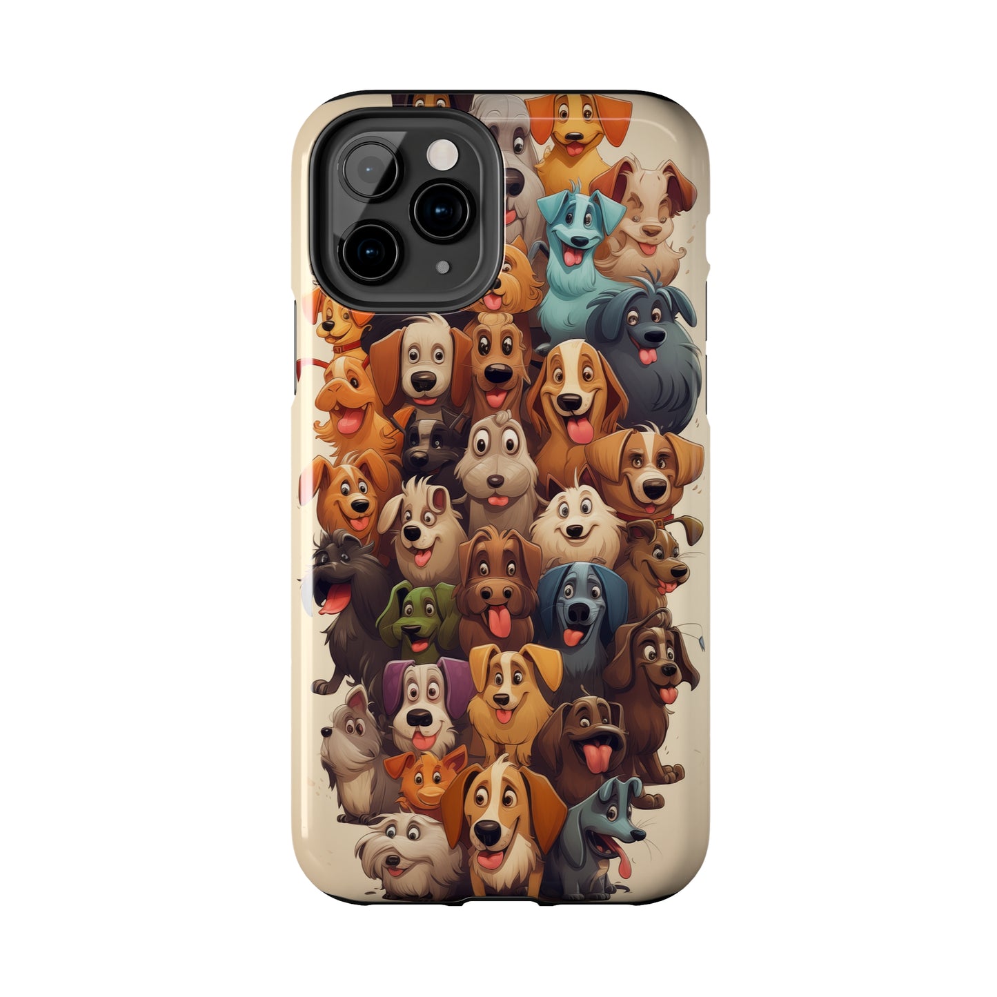 100 Dogs, iPhone 7, 8, X, 11, 12, 13, 14, 15+ case.