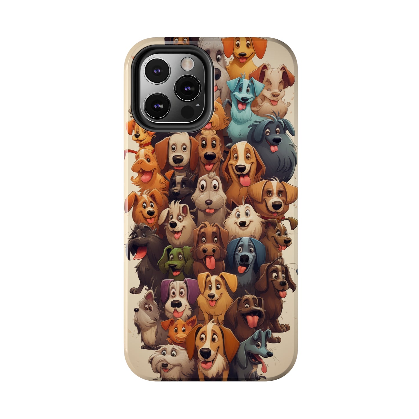 100 Dogs, iPhone 7, 8, X, 11, 12, 13, 14, 15+ case.