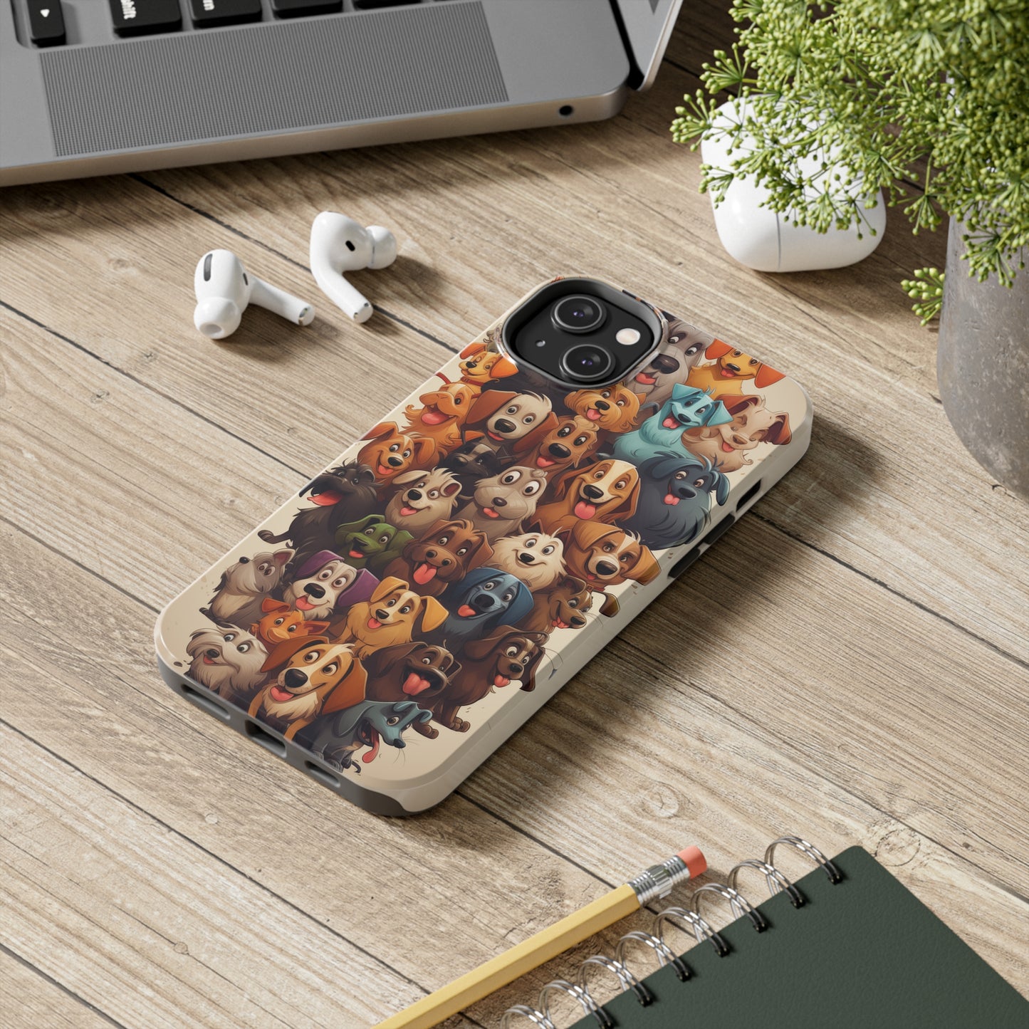 100 Dogs, iPhone 7, 8, X, 11, 12, 13, 14, 15+ case.