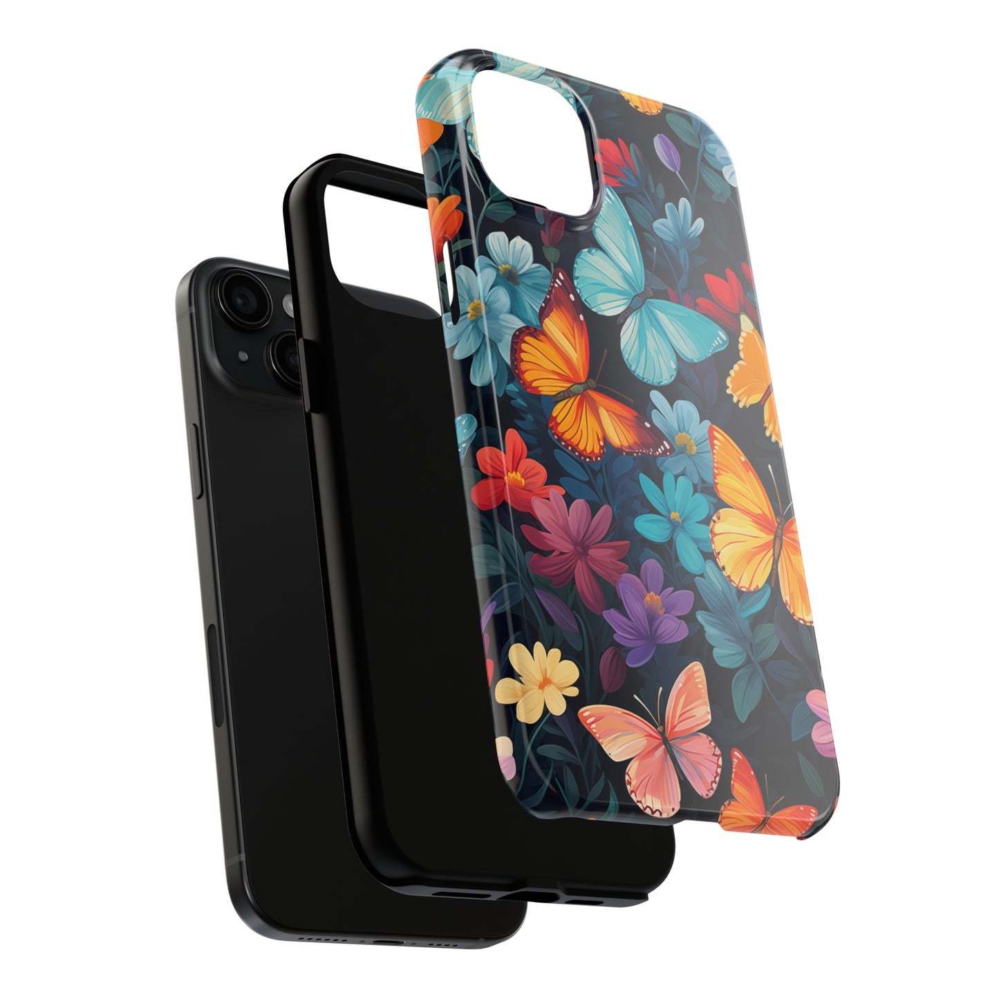 Butterflies #01, iPhone 7, 8, X, 11, 12, 13, 14, 15+ case.