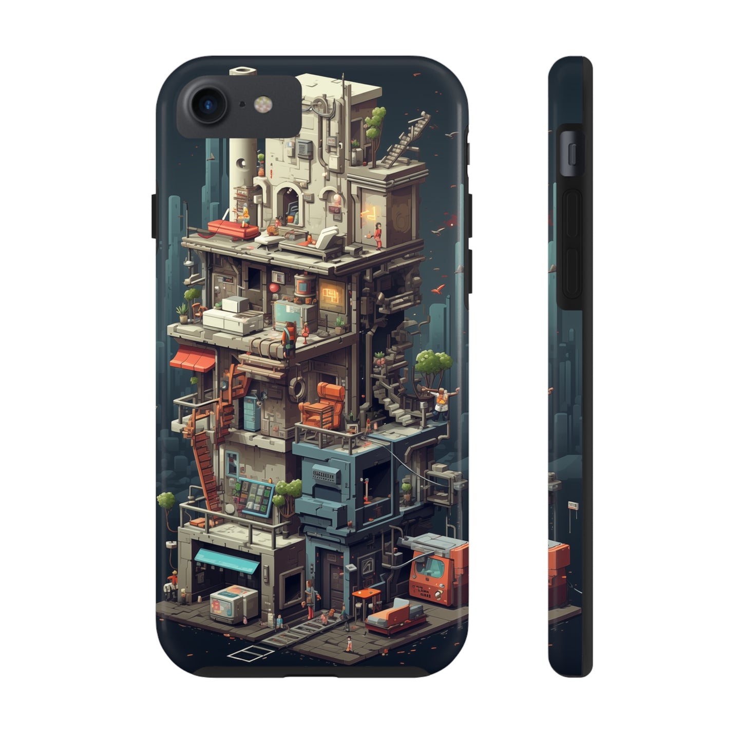 8-bit Complex #05, iPhone 7, 8, X, 11, 12, 13, 14, 15+ case.