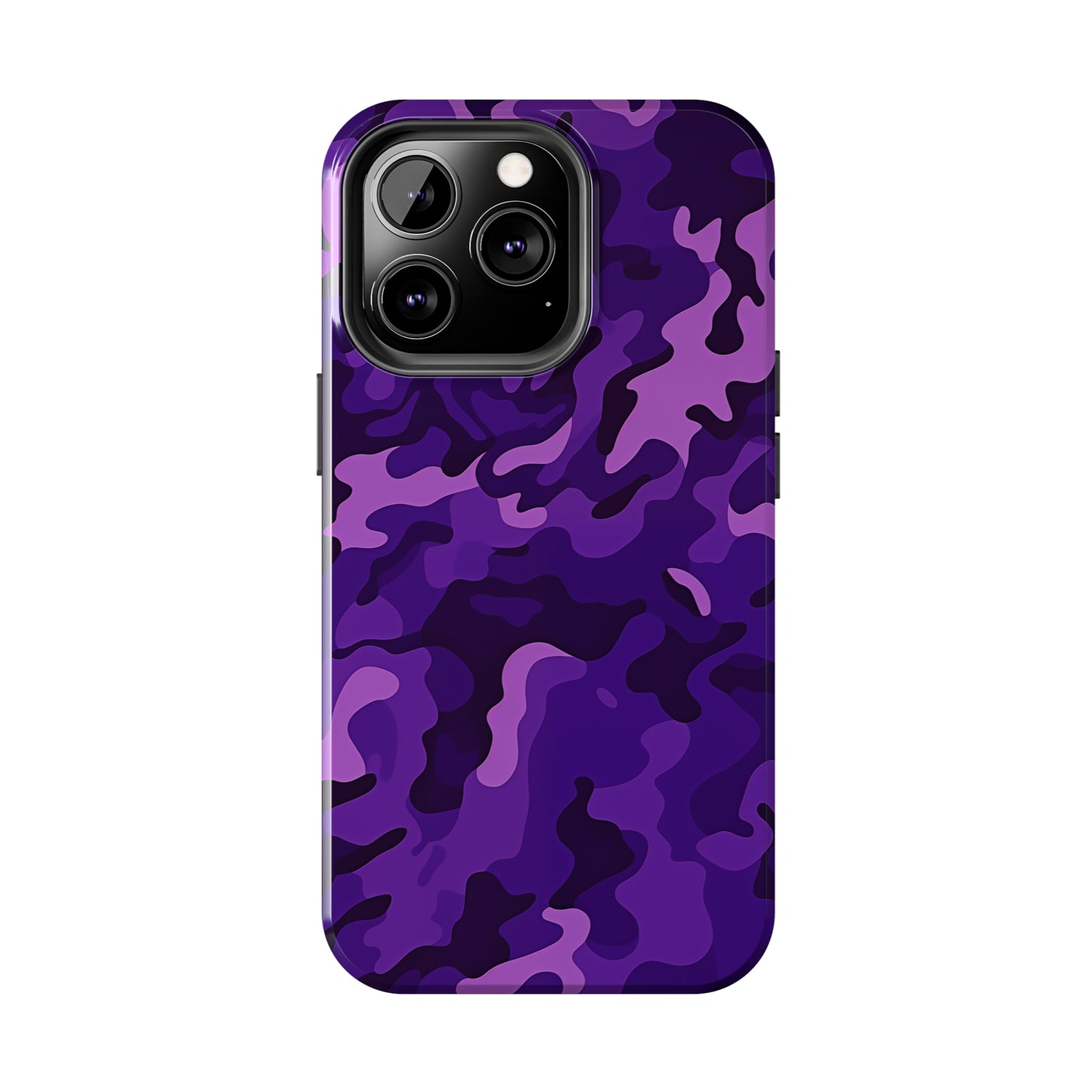 Purple Camouflage, iPhone 7, 8, X, 11, 12, 13, 14, 15+ case.