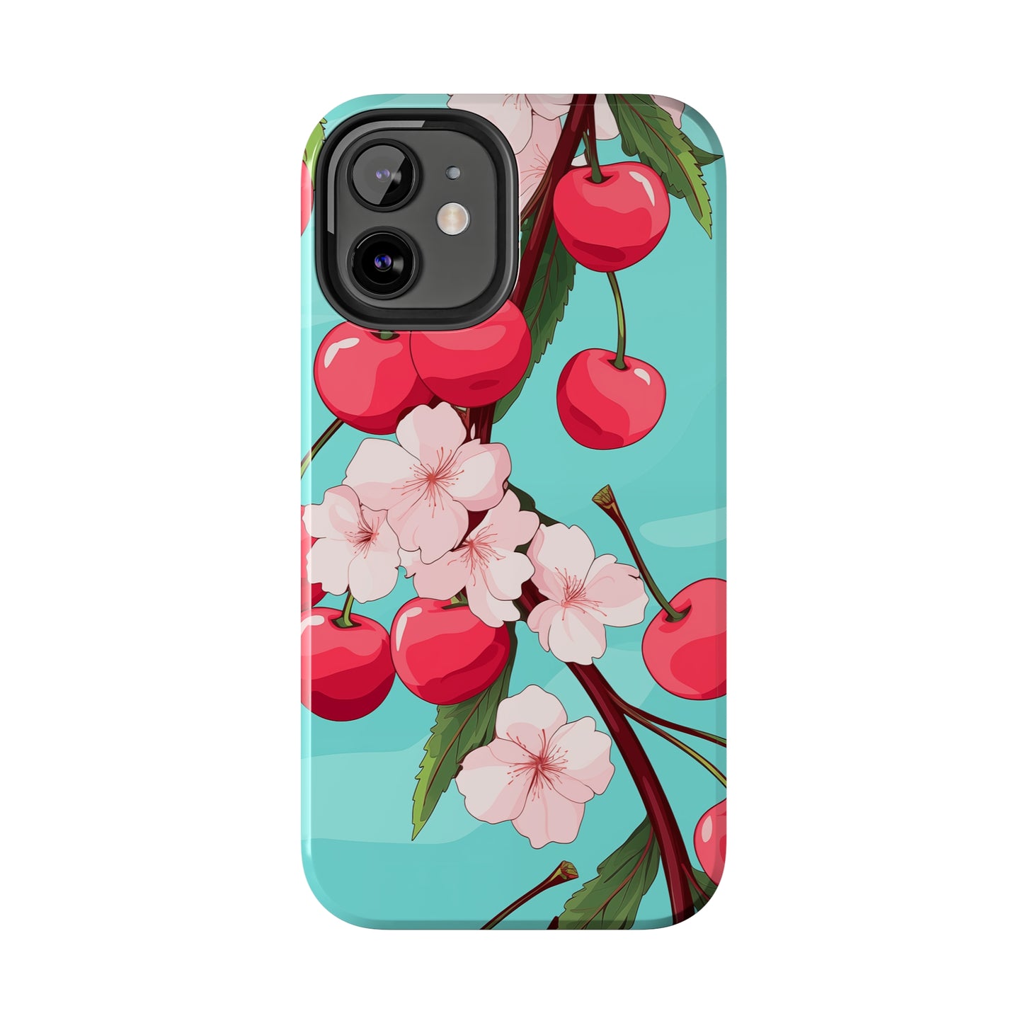 Cherries #06, iPhone 7, 8, X, 11, 12, 13, 14, 15+ case.