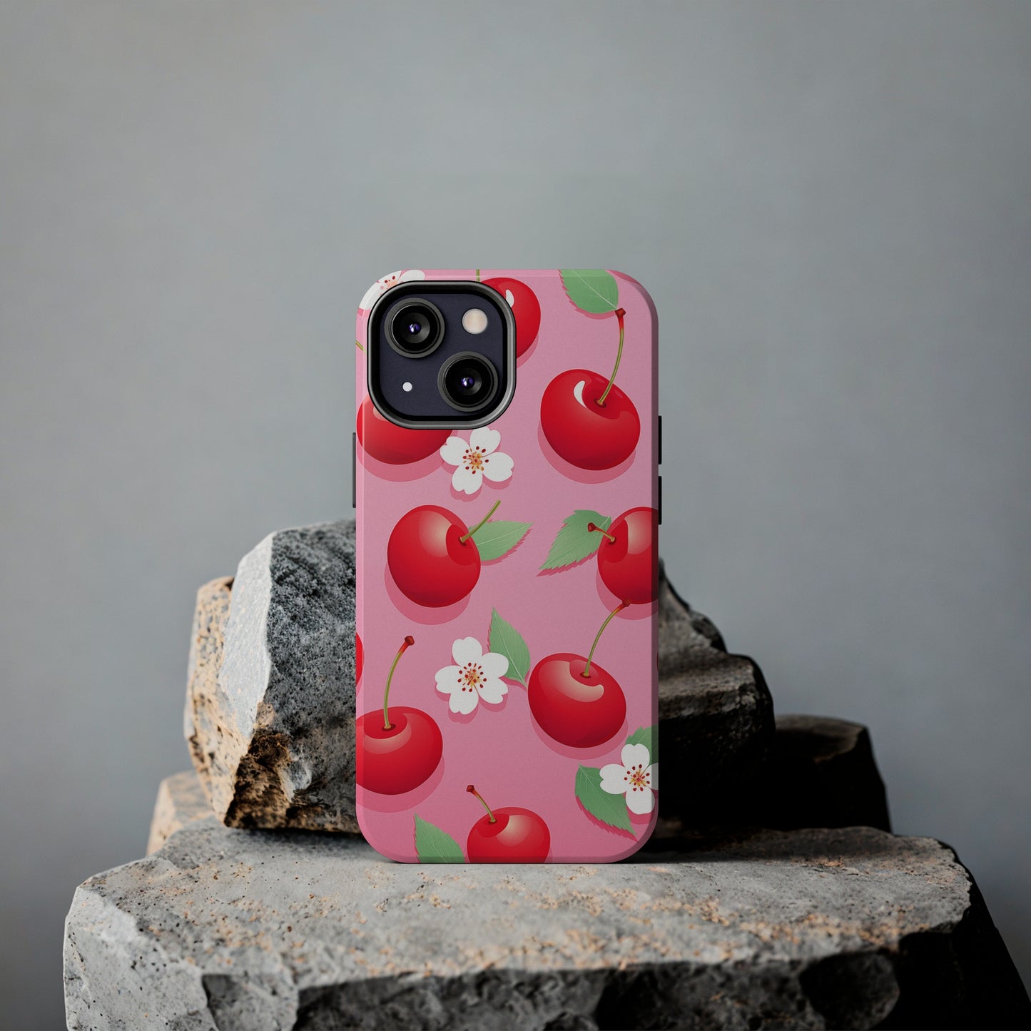 Cherries and Cherry Blossoms #03, iPhone 7, 8, X, 11, 12, 13, 14, 15+ case.