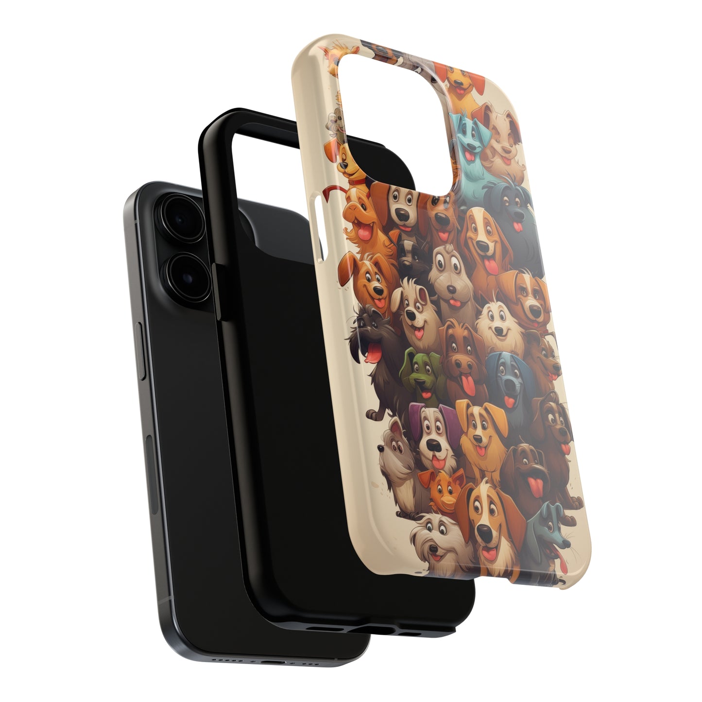 100 Dogs, iPhone 7, 8, X, 11, 12, 13, 14, 15+ case.