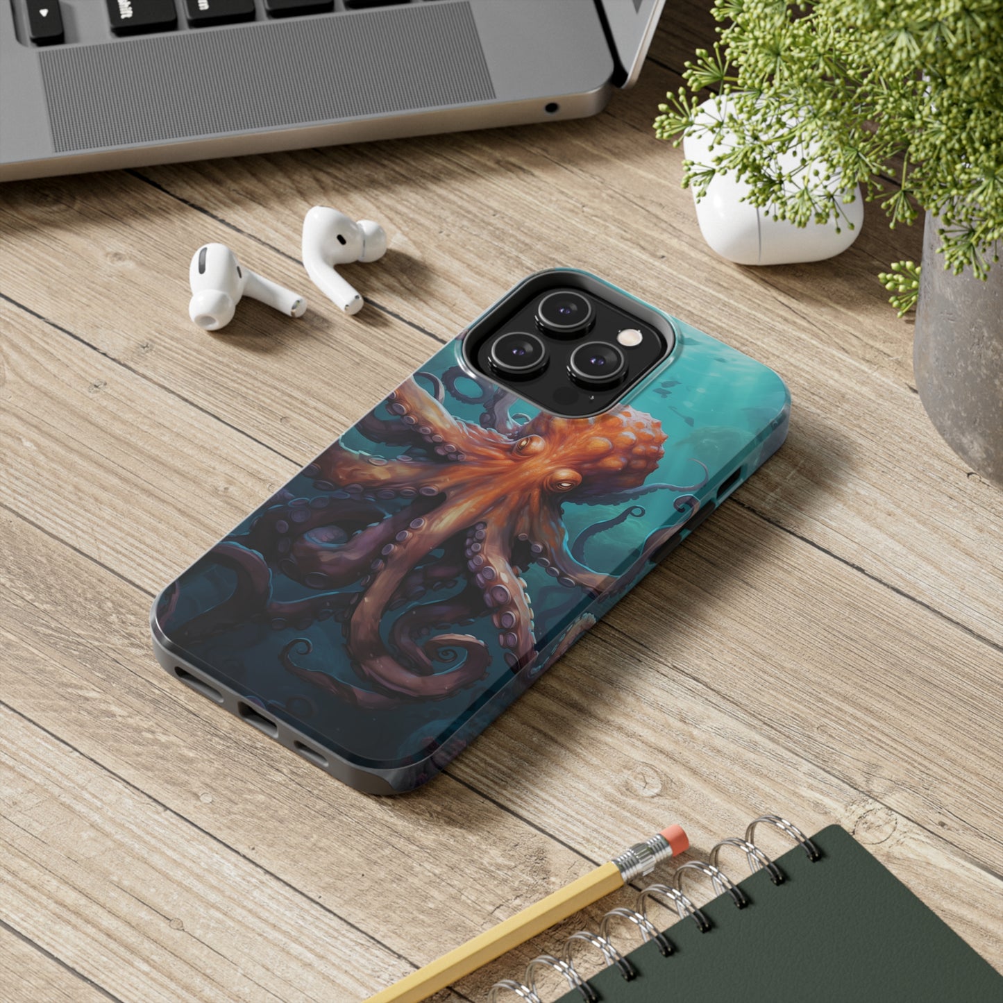 Octopus #02, iPhone 7, 8, X, 11, 12, 13, 14, 15+ case.