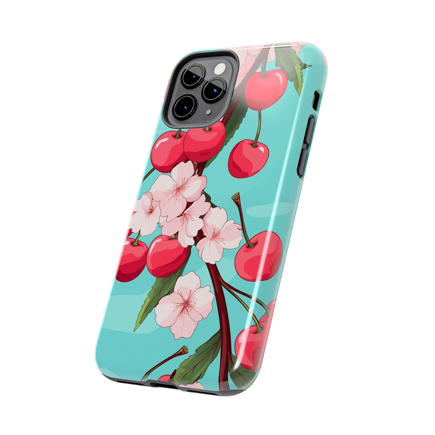 Cherries #06, iPhone 7, 8, X, 11, 12, 13, 14, 15+ case.