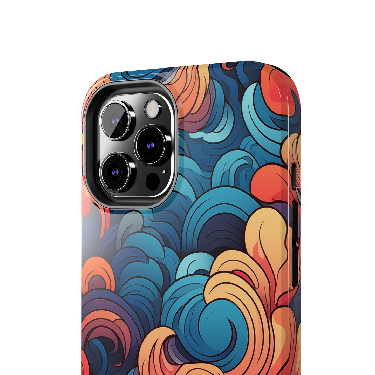 Abstract Swirls, iPhone 7, 8, X, 11, 12, 13, 14, 15+ case.