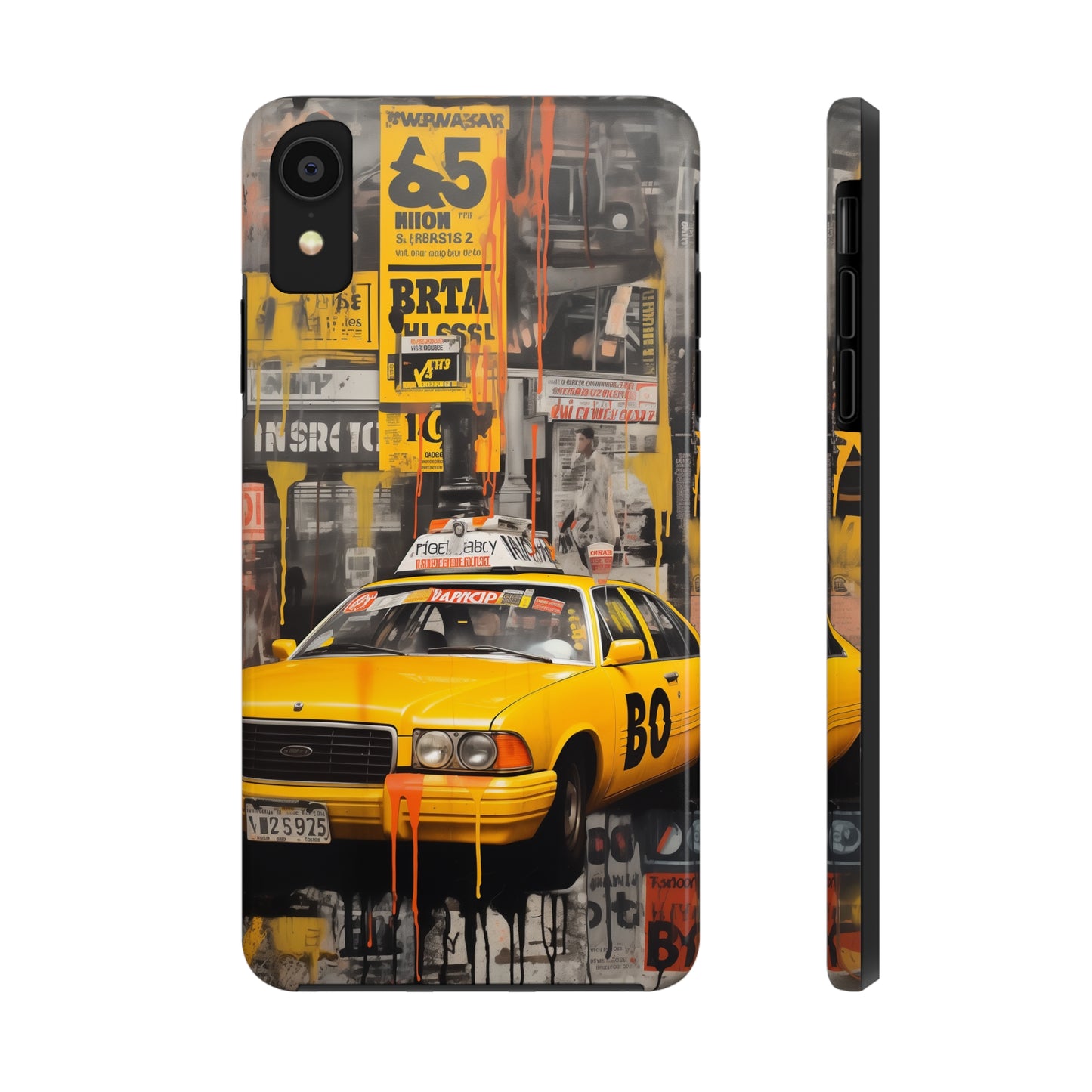 New York City, taxi cab, iPhone 7, 8, X, 11, 12, 13, 14, 15+ case.