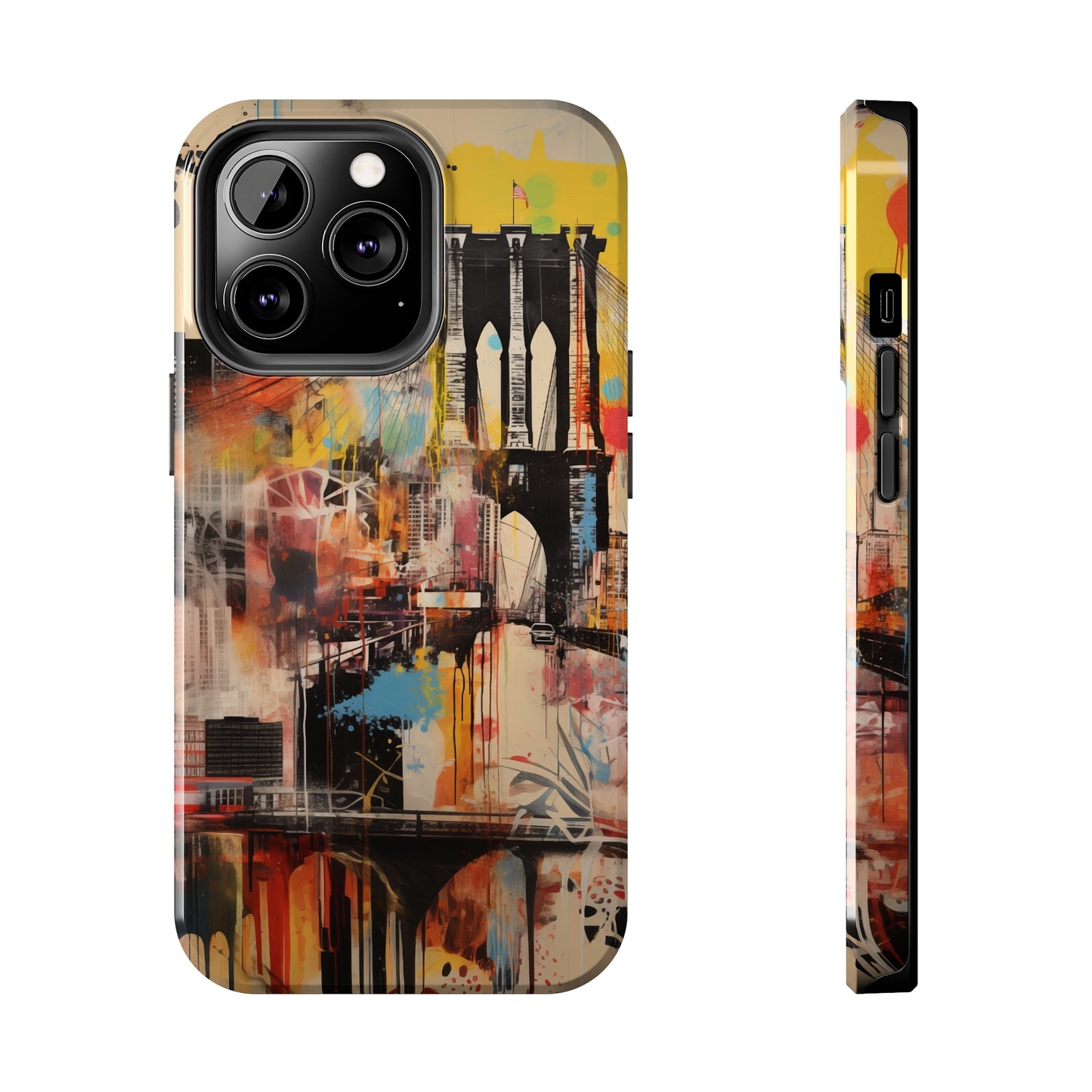 New York City, Brooklyn Bridge, iPhone 7, 8, X, 11, 12, 13, 14, 15+ case.