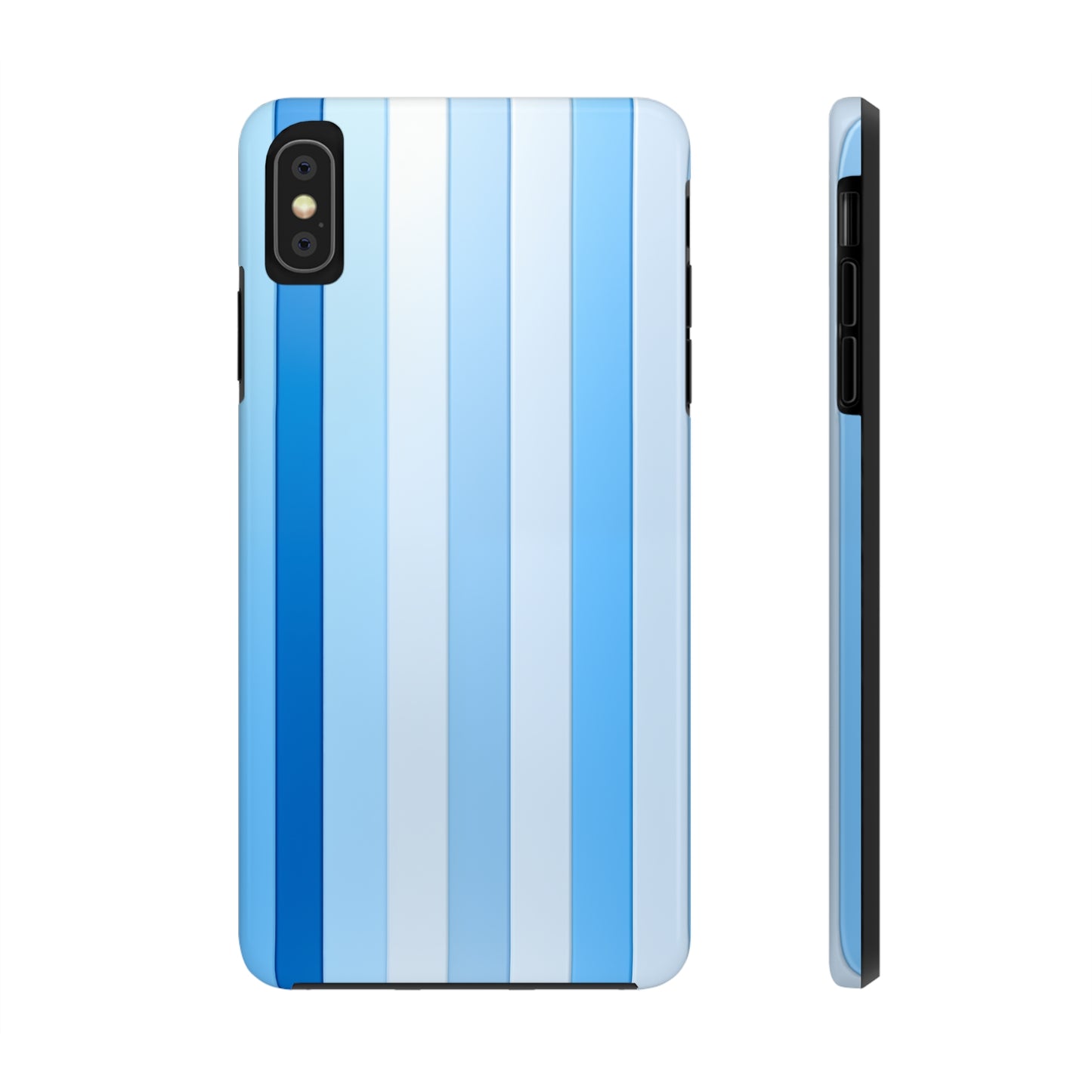 Blue stripes #01, iPhone 7, 8, X, 11, 12, 13, 14, 15+ case.