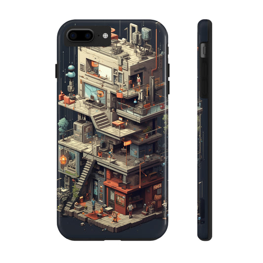 8-bit Complex #04, iPhone 7, 8, X, 11, 12, 13, 14, 15+ case.