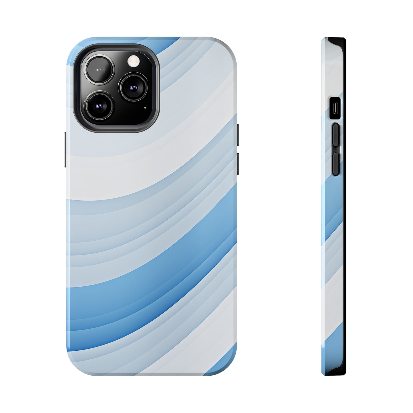 Blue Stripes #02, iPhone 7, 8, X, 11, 12, 13, 14, 15+ case.